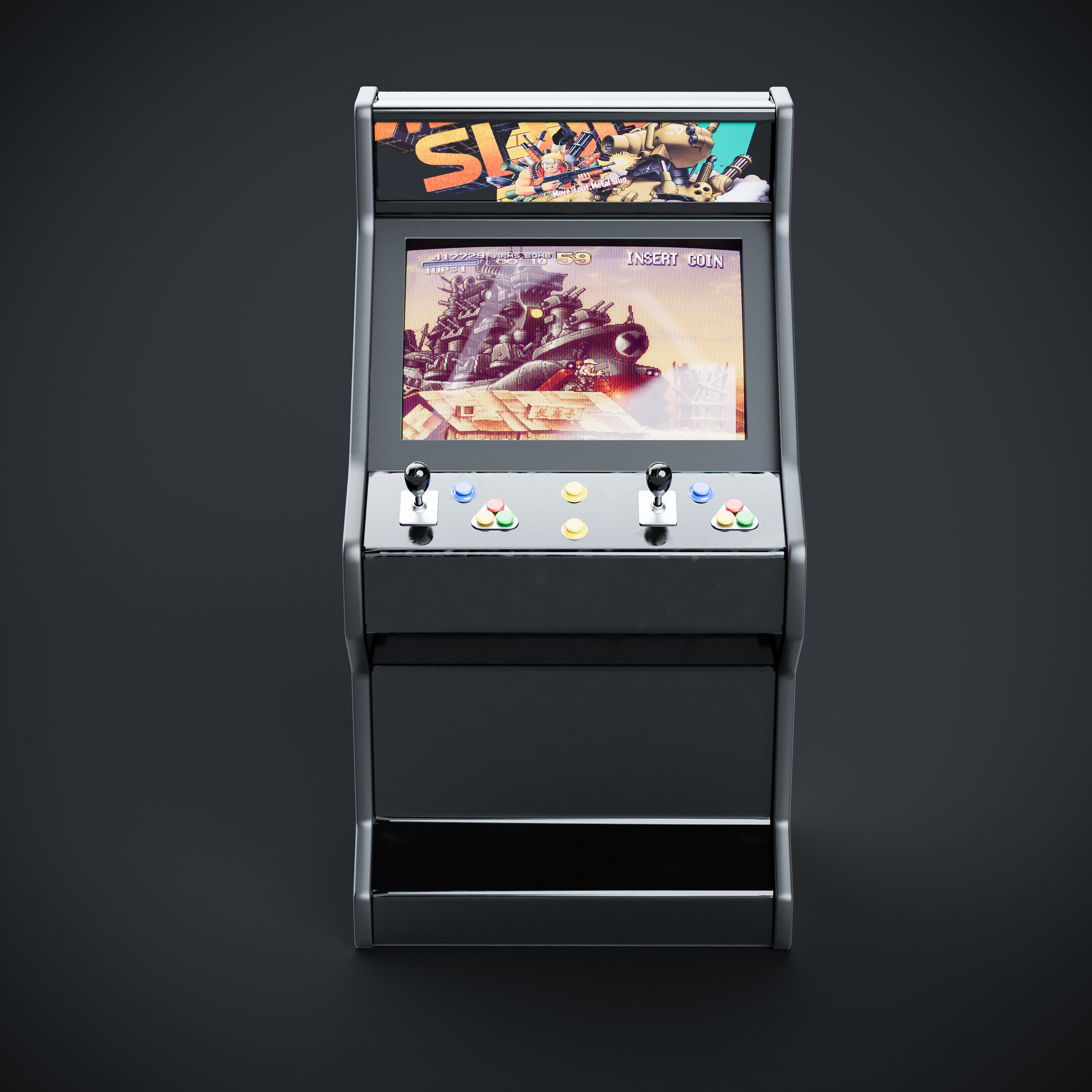 Arcade Game Machine Cabinet 3D model_8