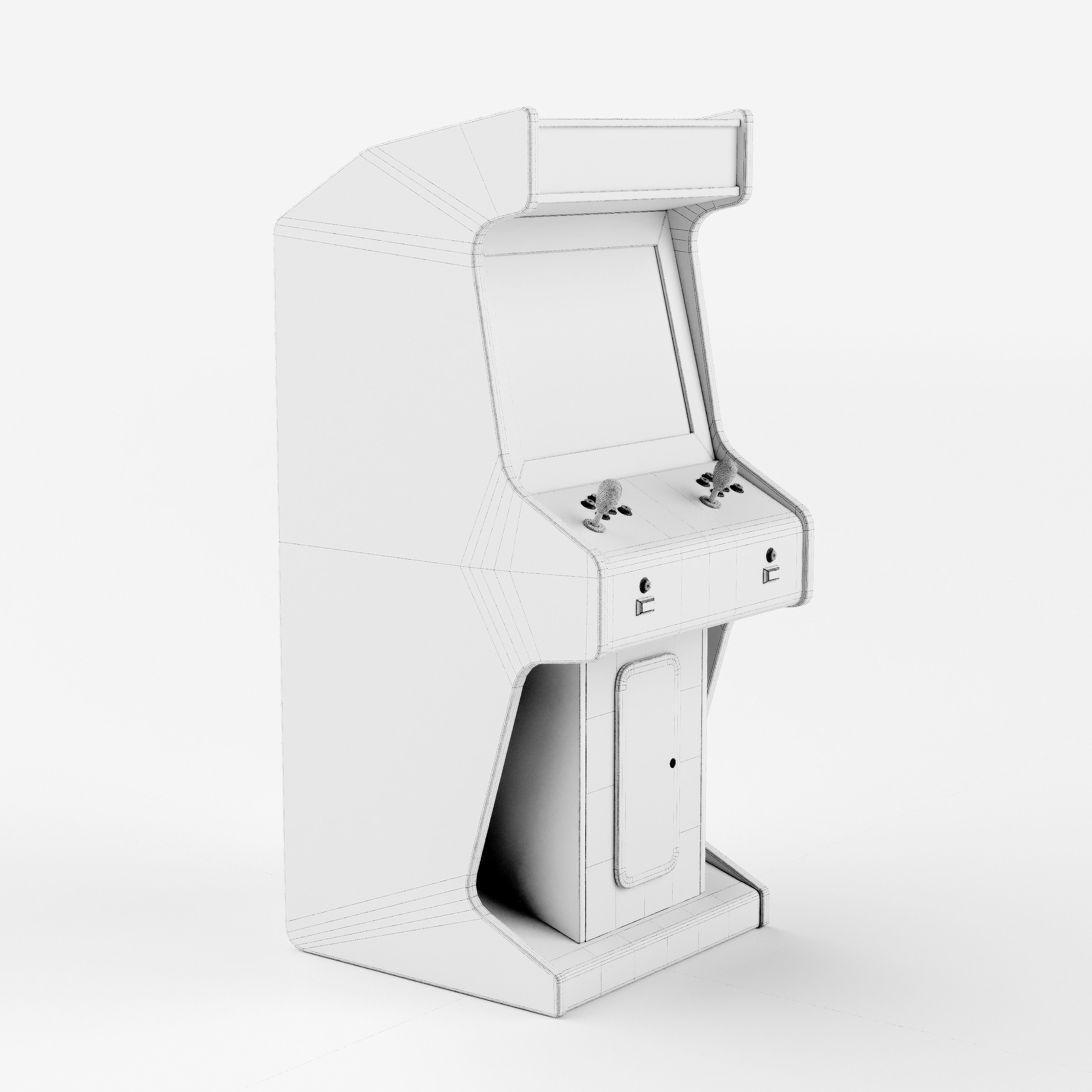 Arcade Game Machine Cabinet 3D model_17