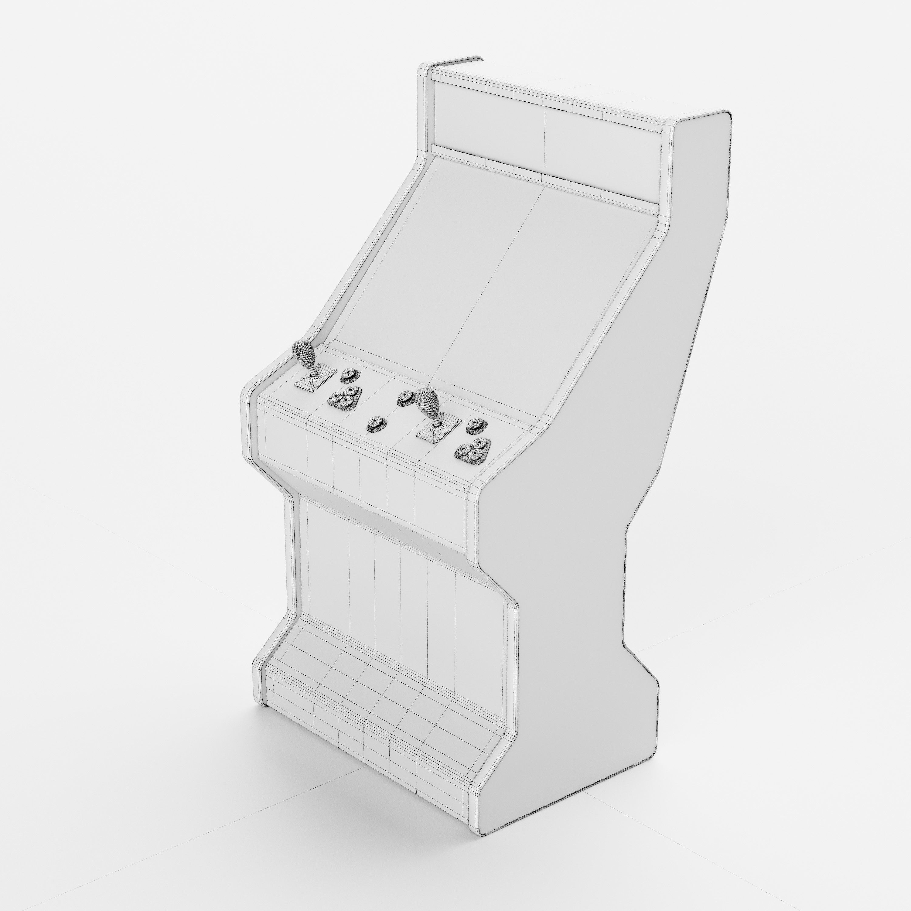 Arcade Game Machine Cabinet 3D model_24