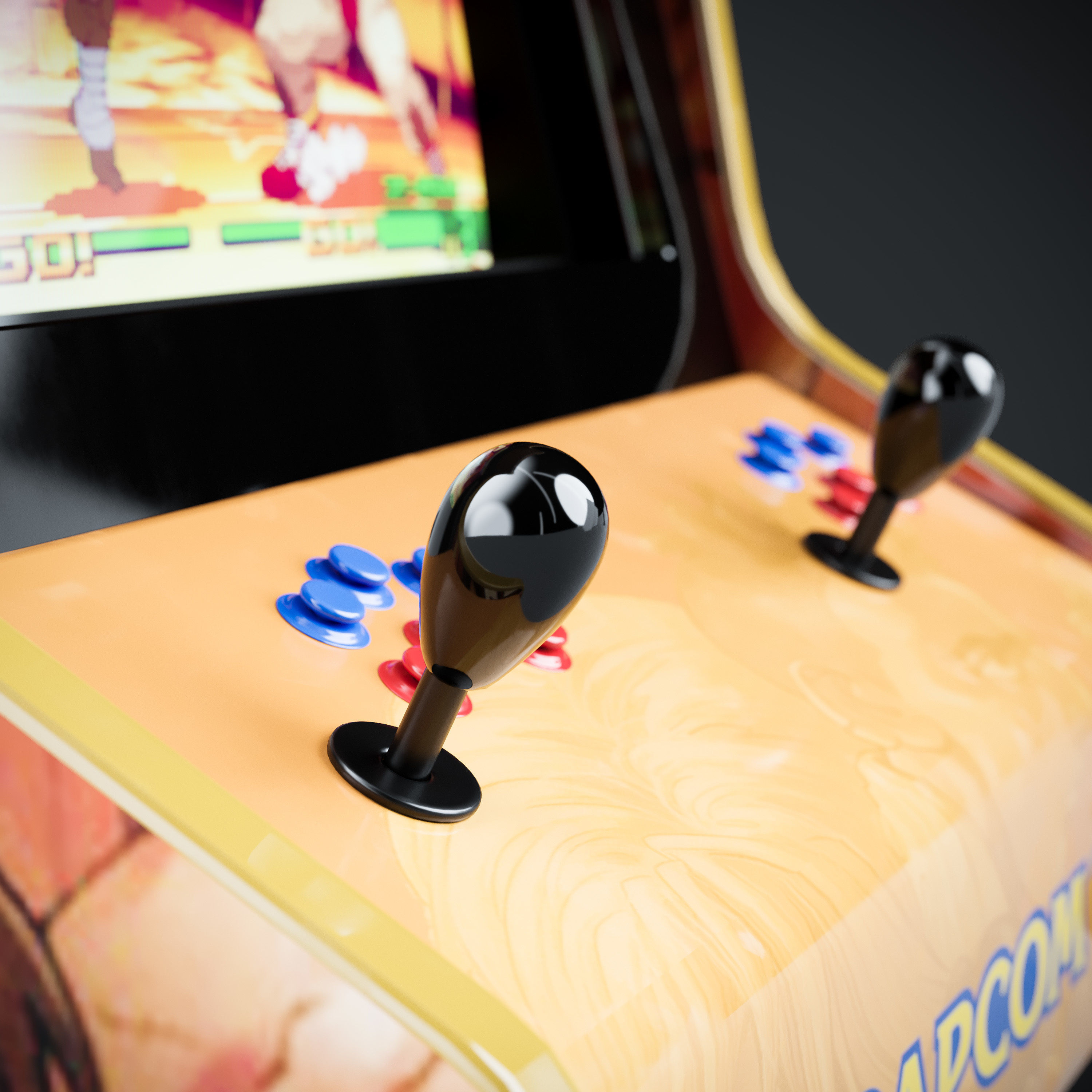 Arcade Game Machine Cabinet 3D model_14