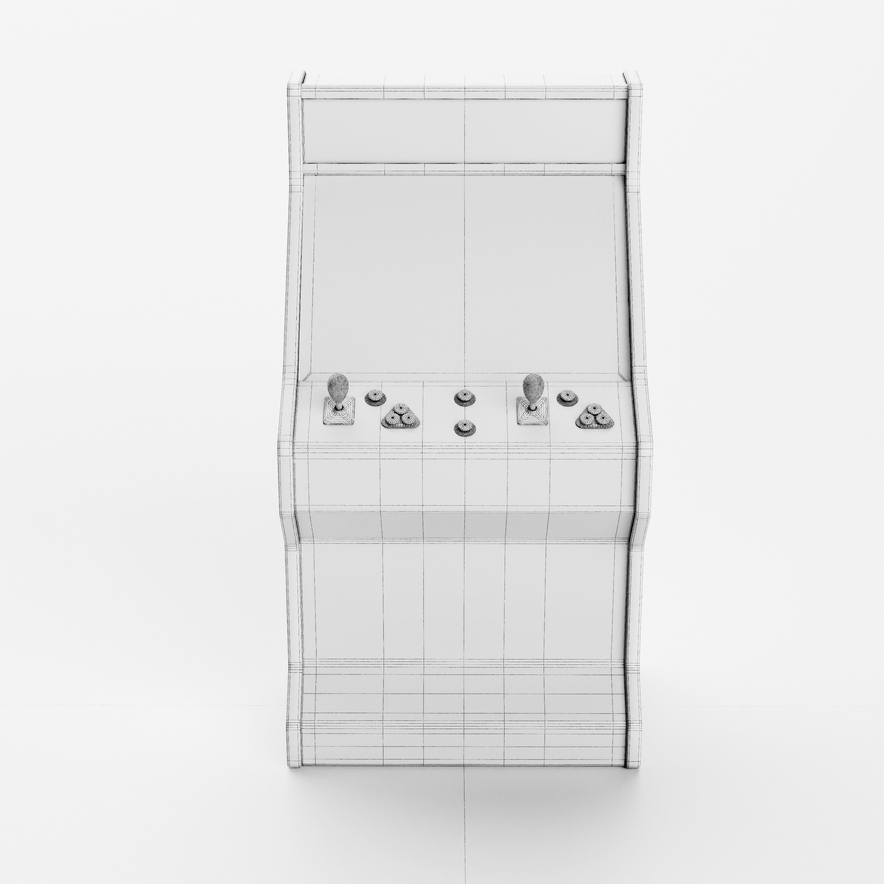 Arcade Game Machine Cabinet 3D model_23