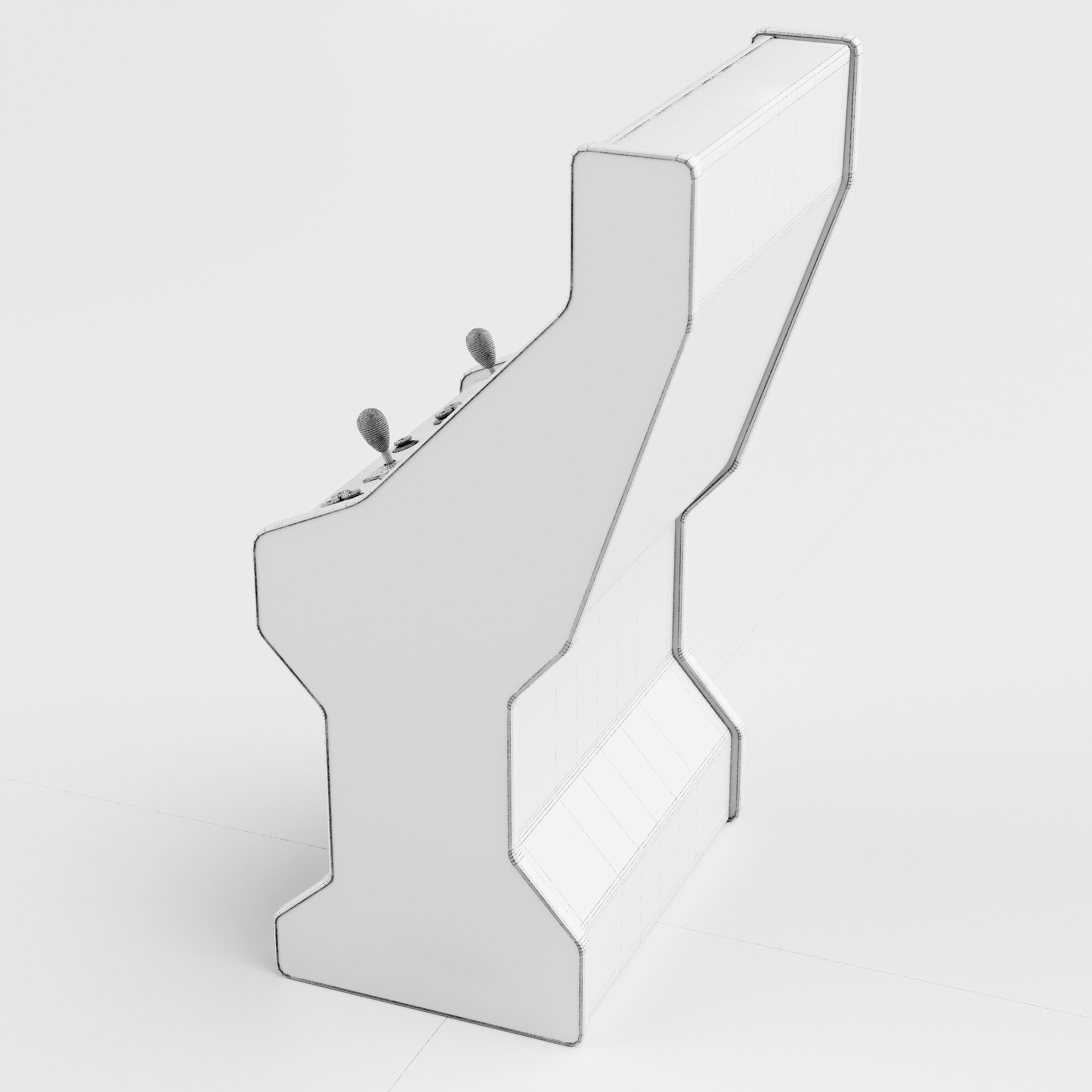 Arcade Game Machine Cabinet 3D model_25