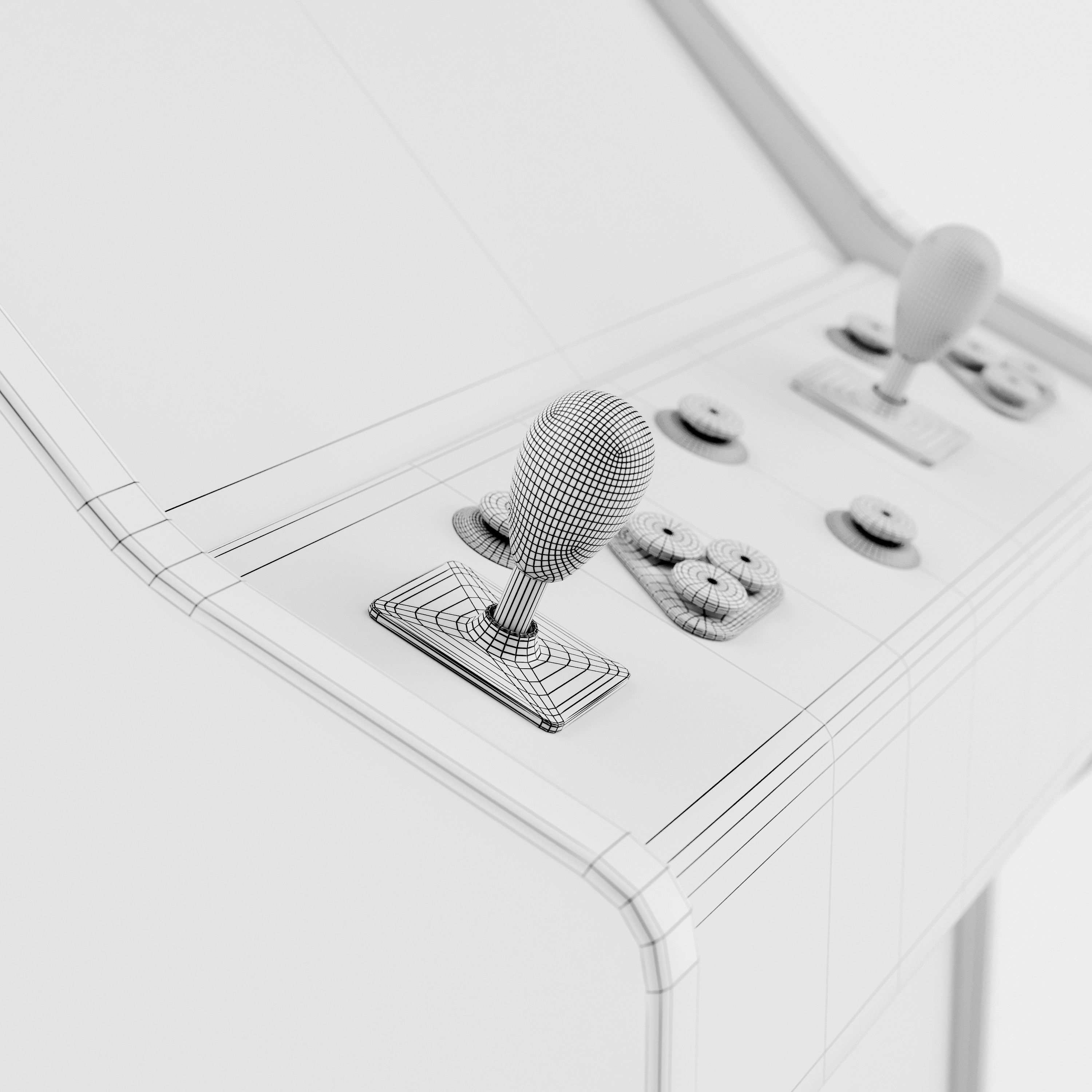Arcade Game Machine Cabinet 3D model_27