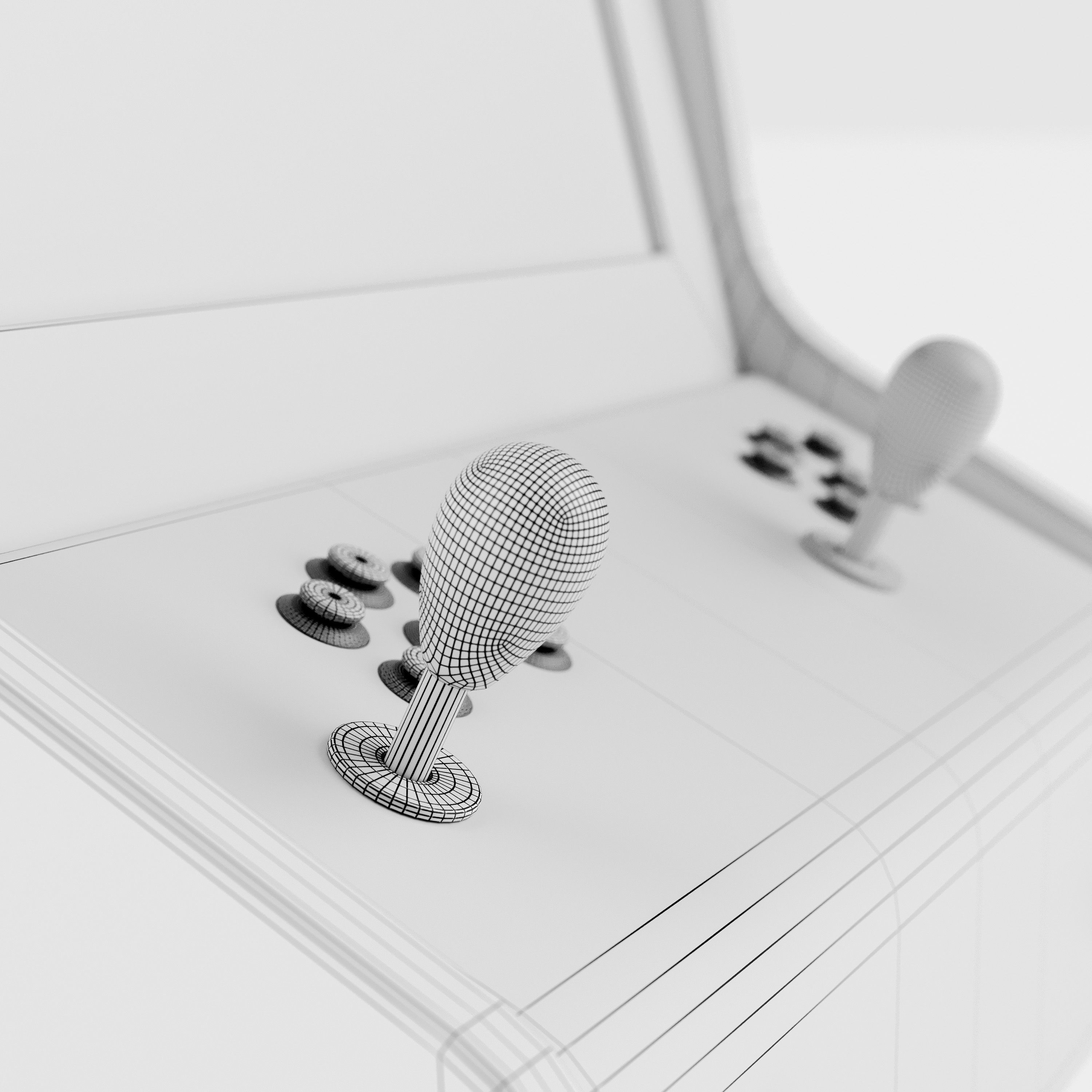 Arcade Game Machine Cabinet 3D model_29
