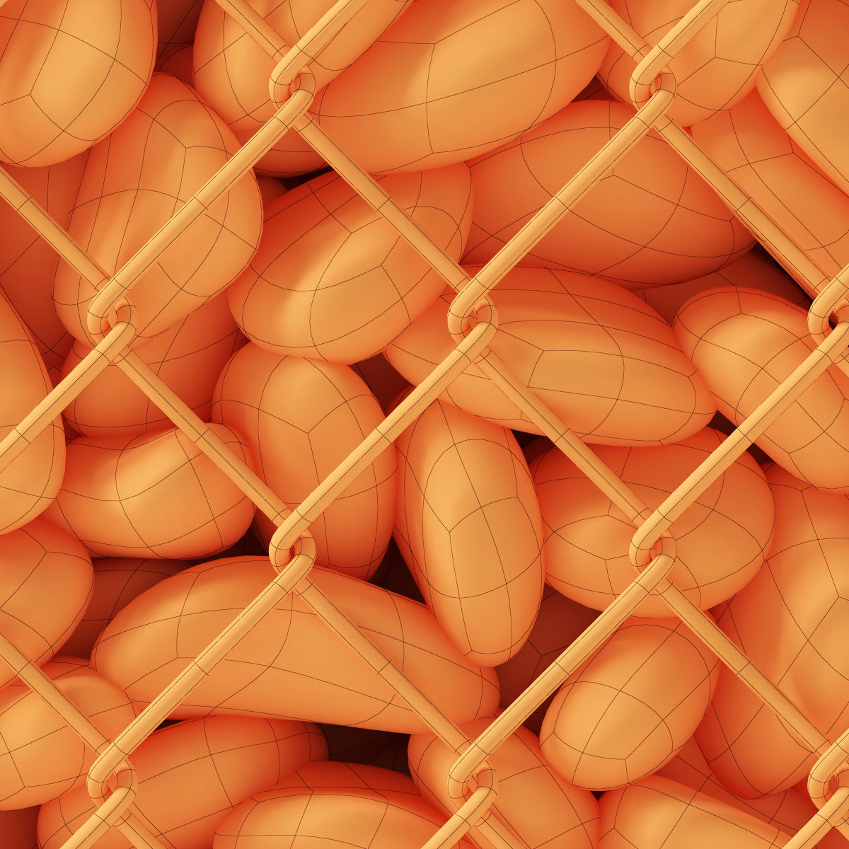 Gabion pebble low n6 Two 3D model_10