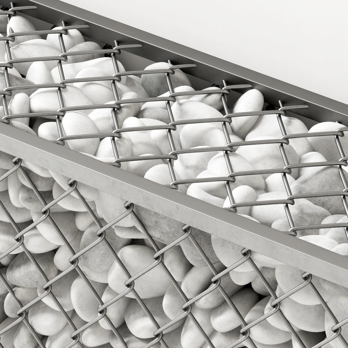 Gabion pebble low n6 Two 3D model_2