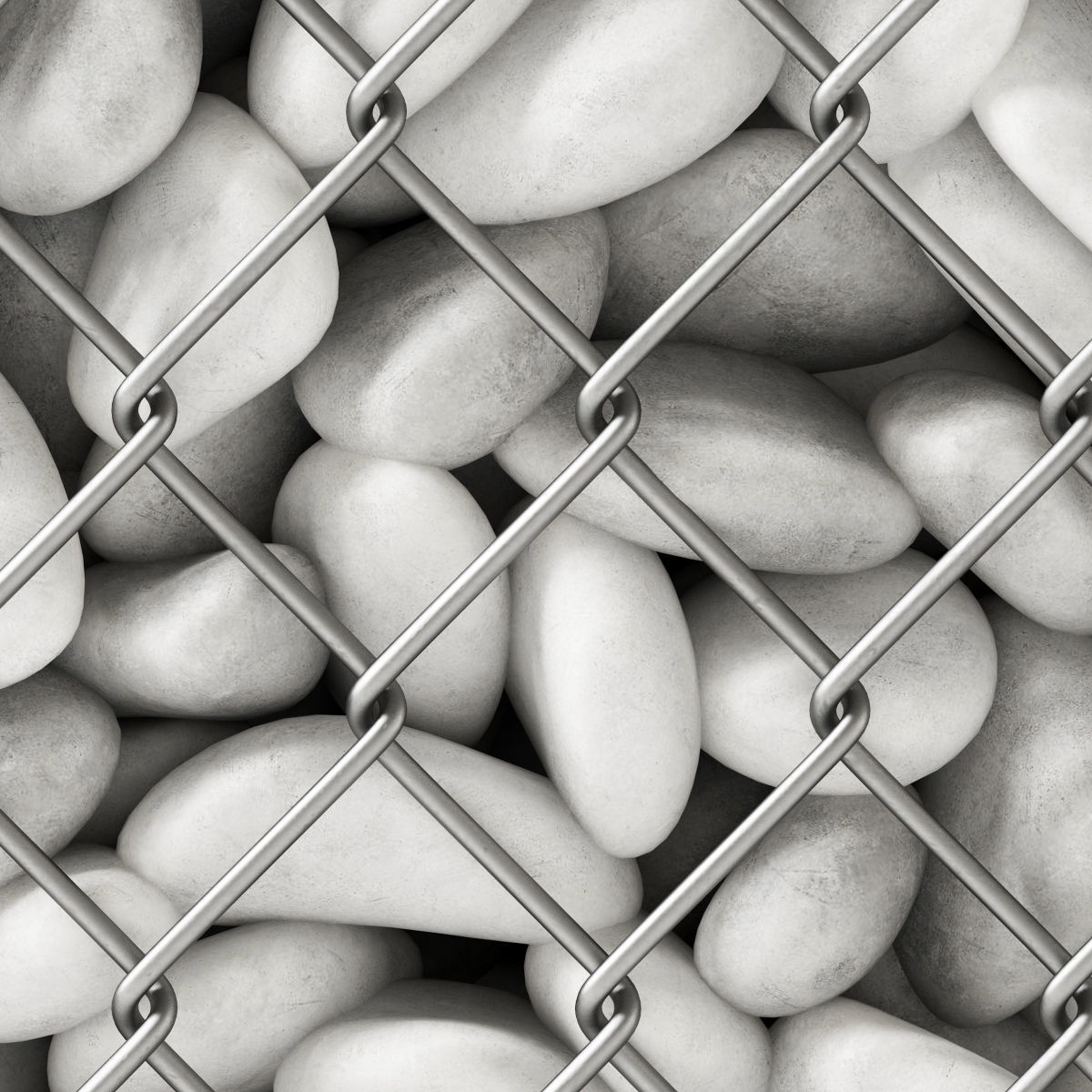 Gabion pebble low n6 Two 3D model_1