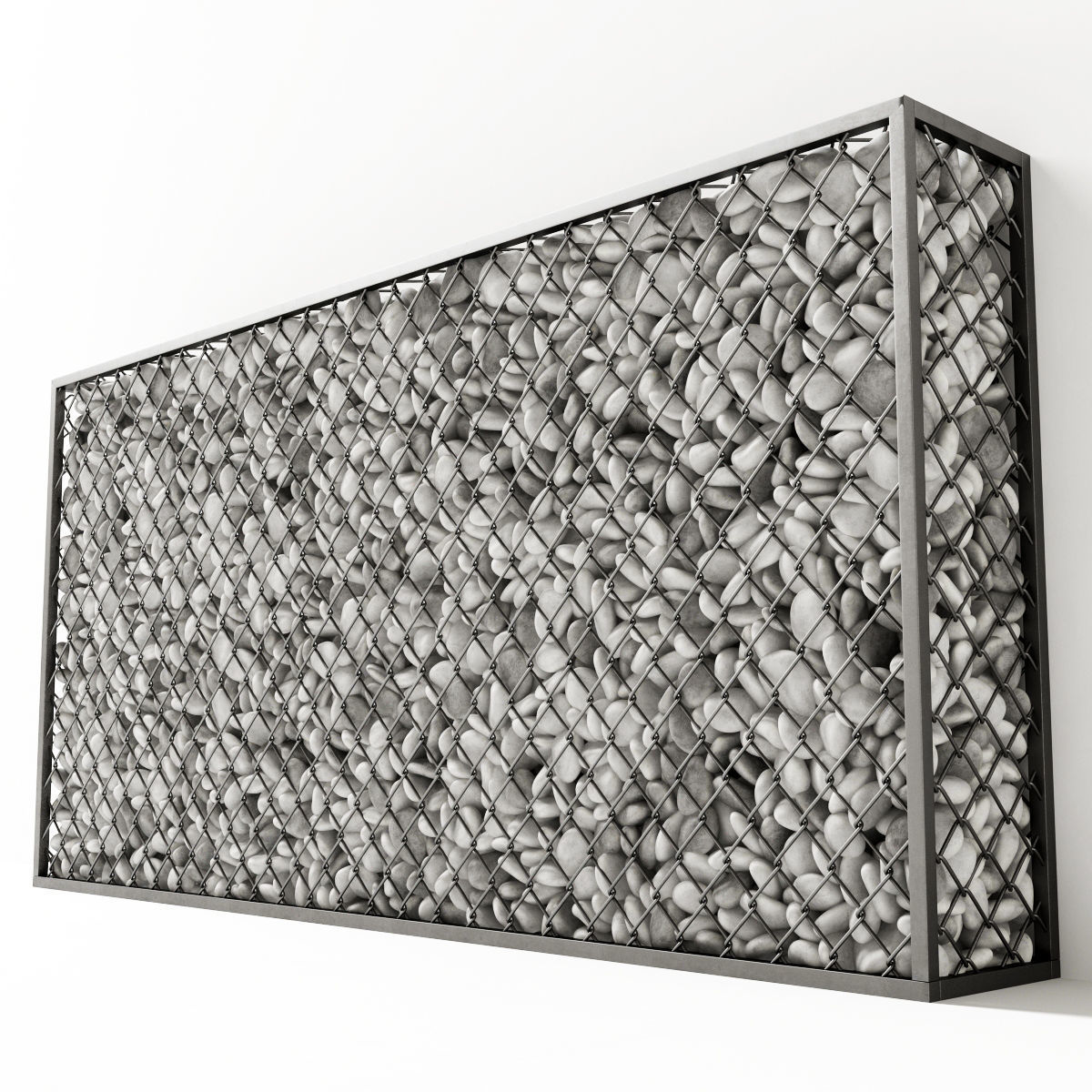 Gabion pebble low n6 Two 3D model_3