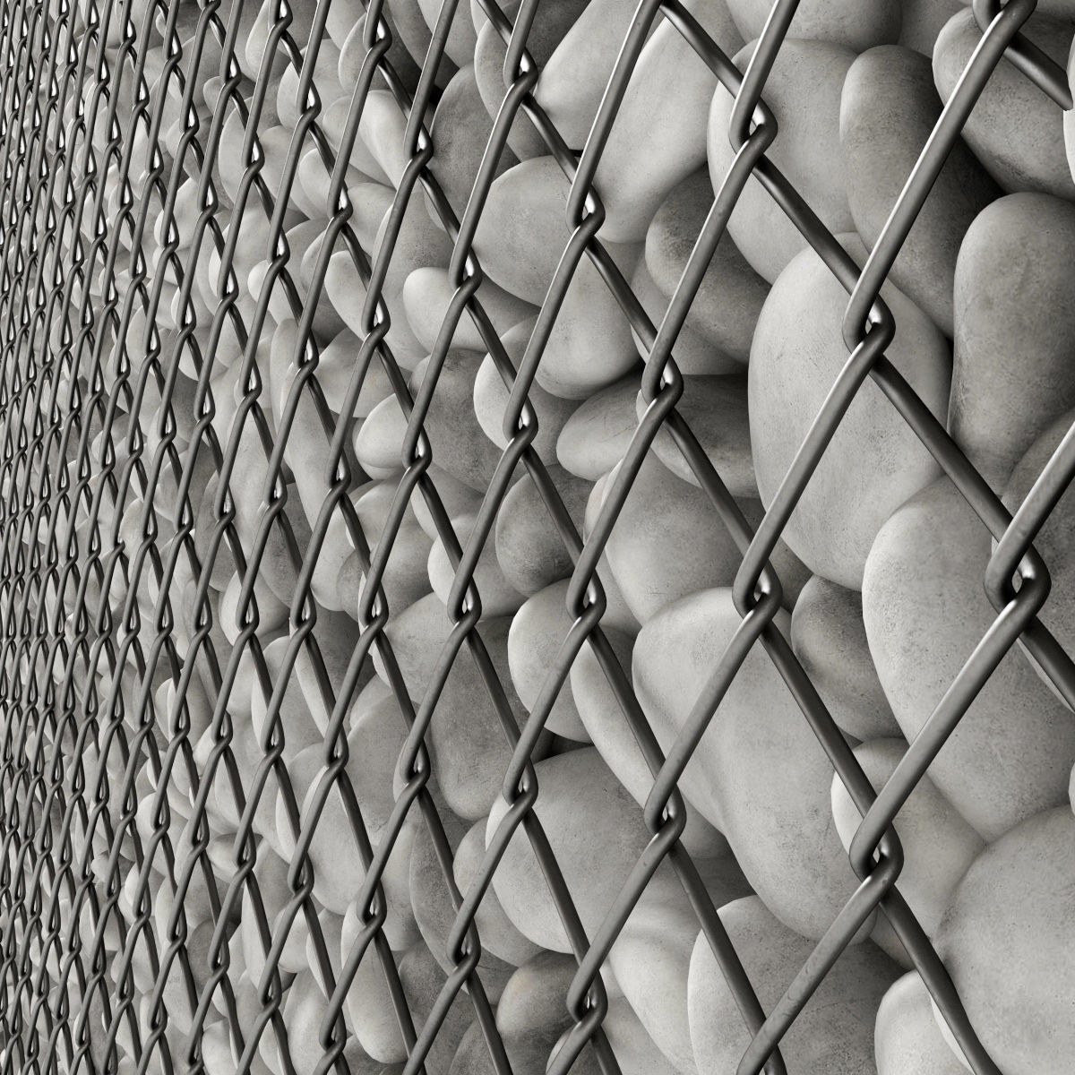 Gabion pebble low n6 Two 3D model_4