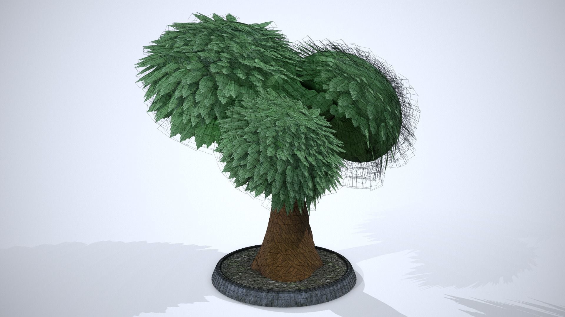 Cartoon Tree 3D model_4