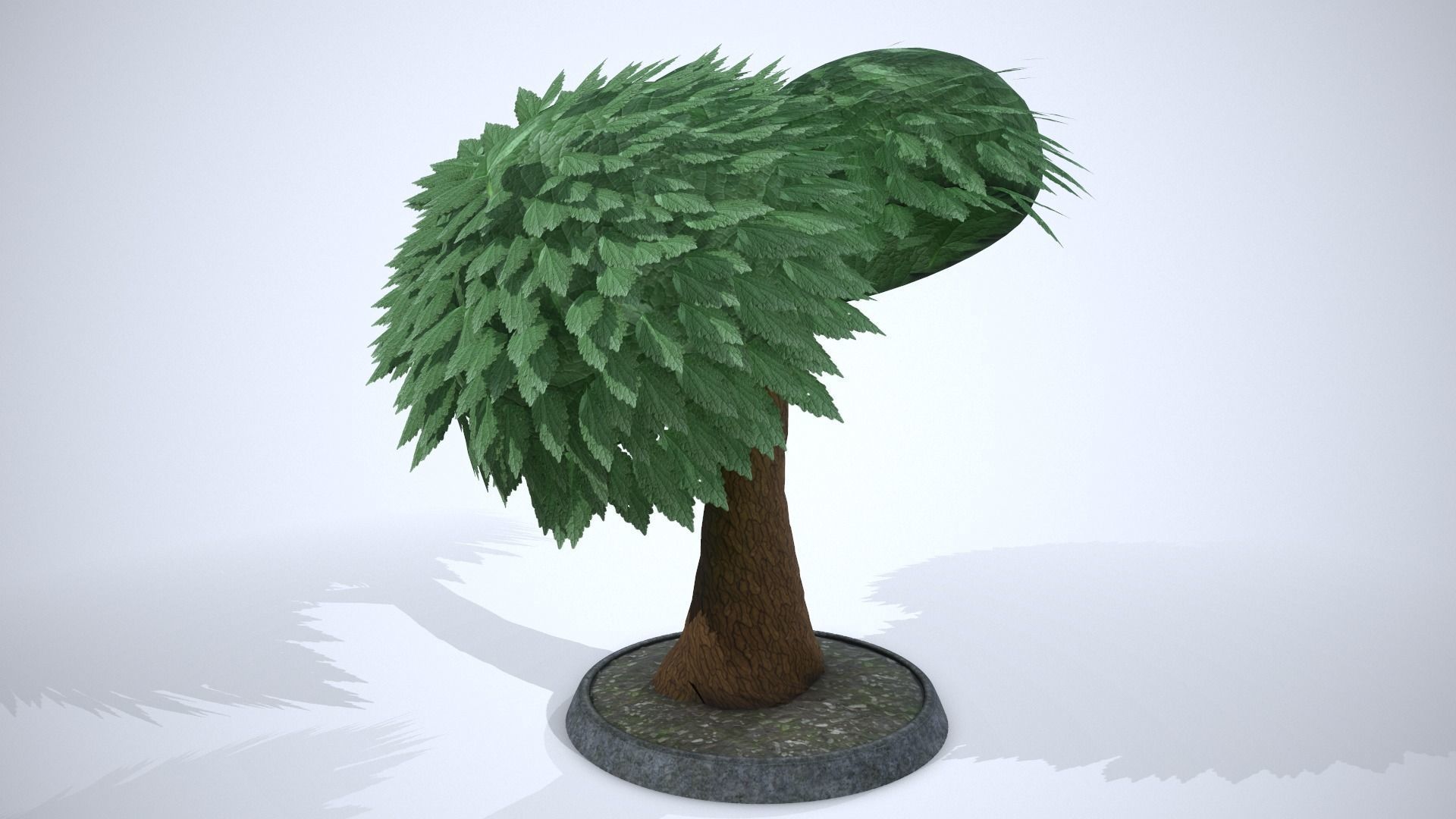 Cartoon Tree 3D model_2