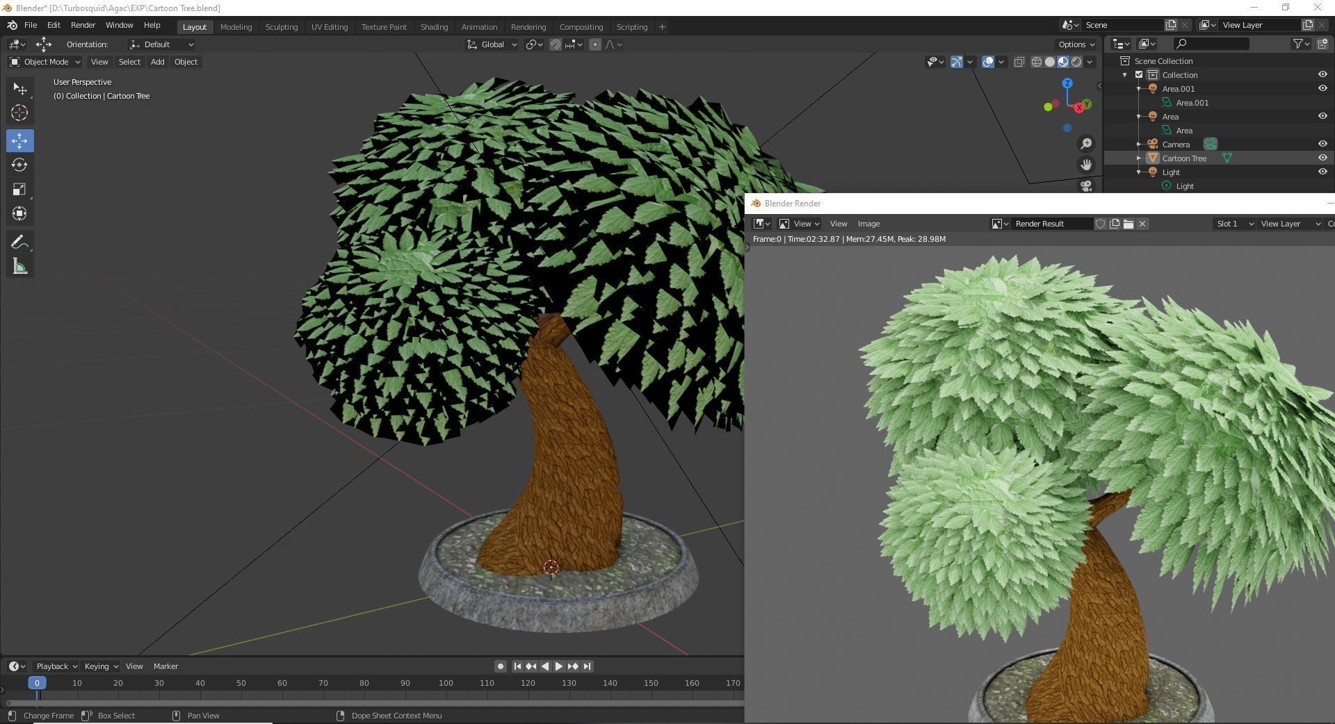 Cartoon Tree 3D model_14