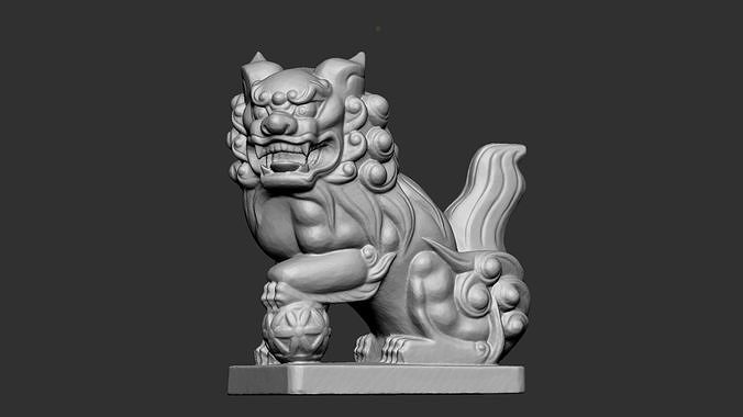 Lion Sculpture 3D print model
