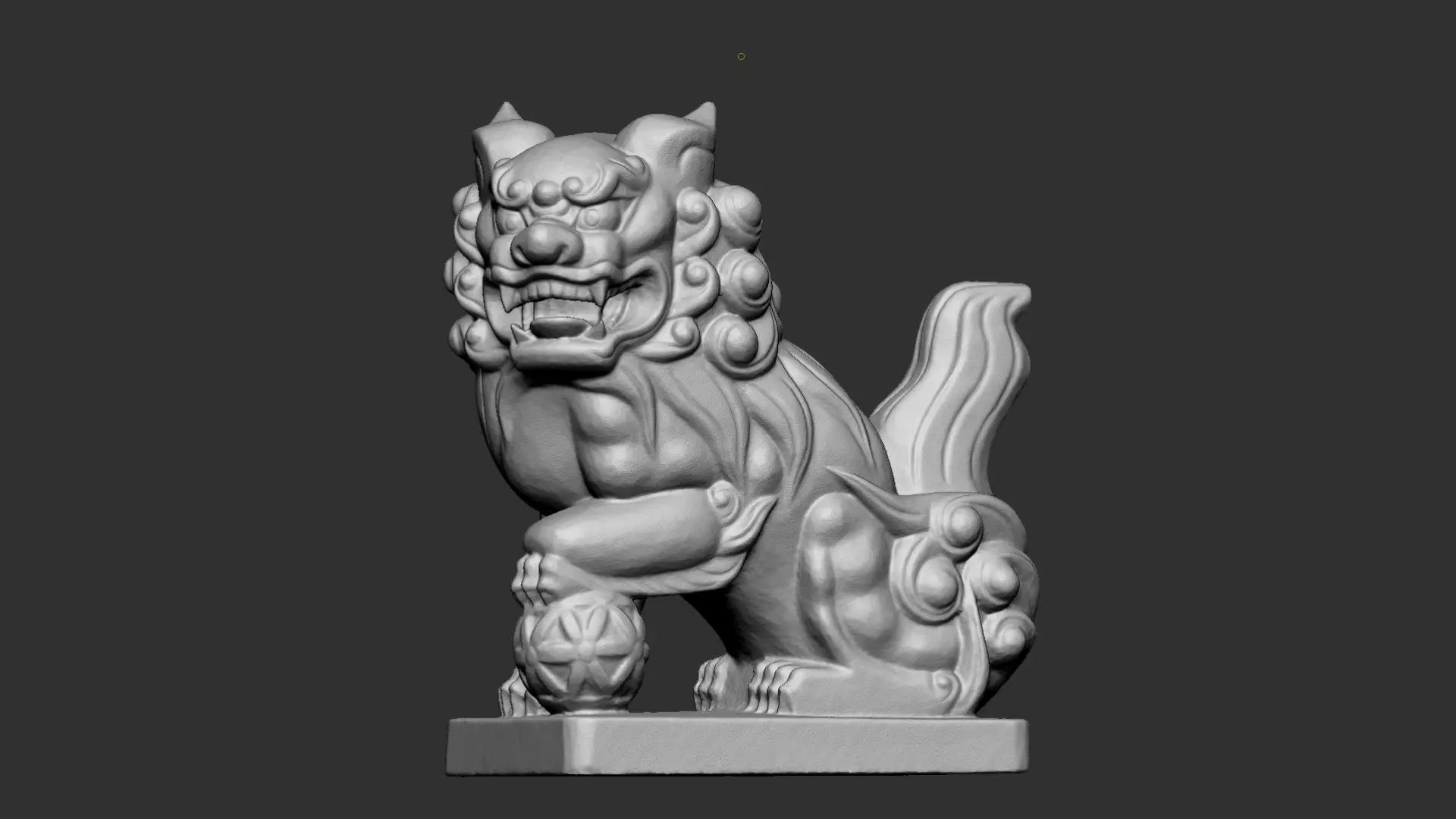 Lion Sculpture 3D print model_0