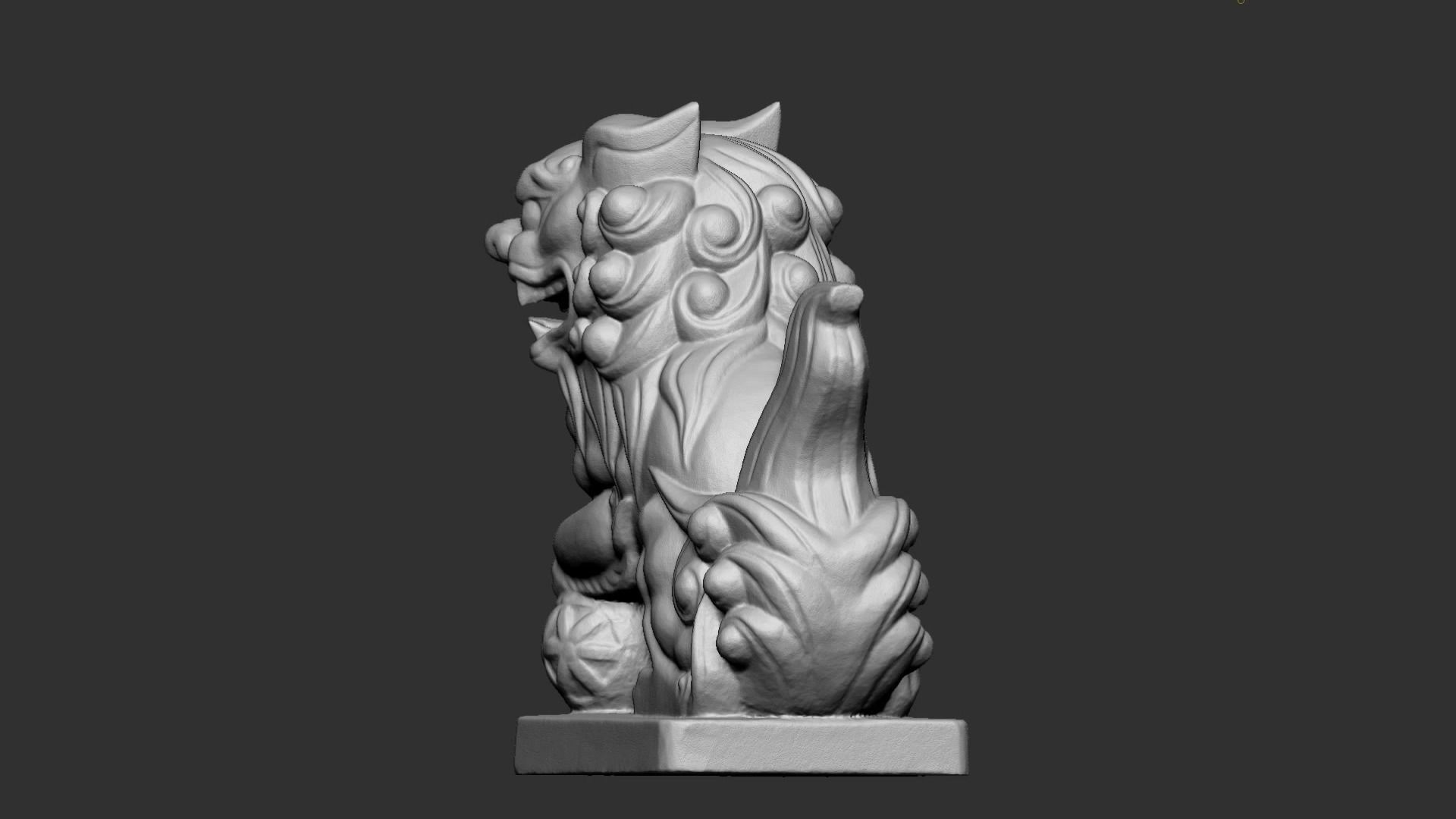 Lion Sculpture 3D print model_11