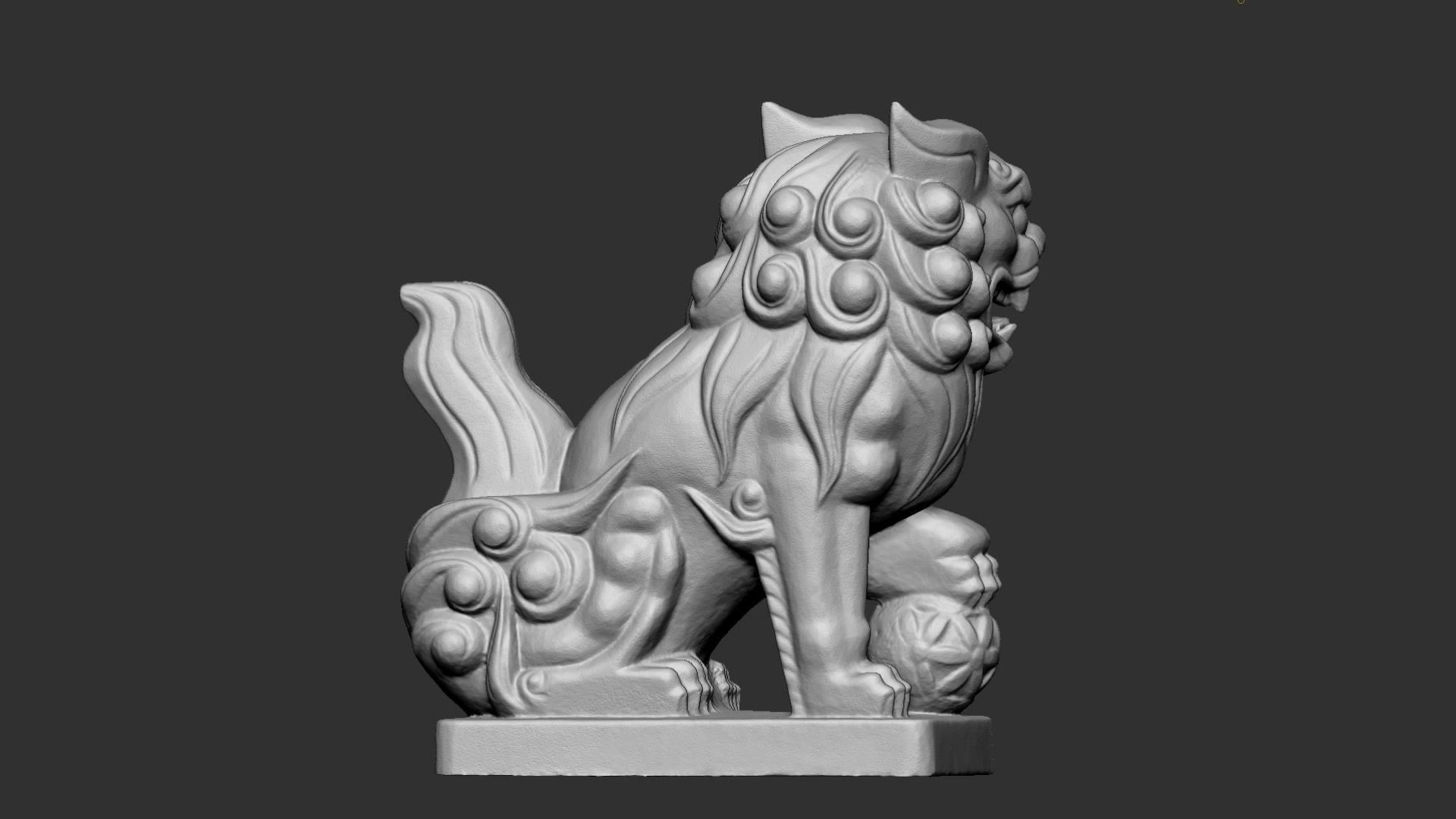 Lion Sculpture 3D print model_6