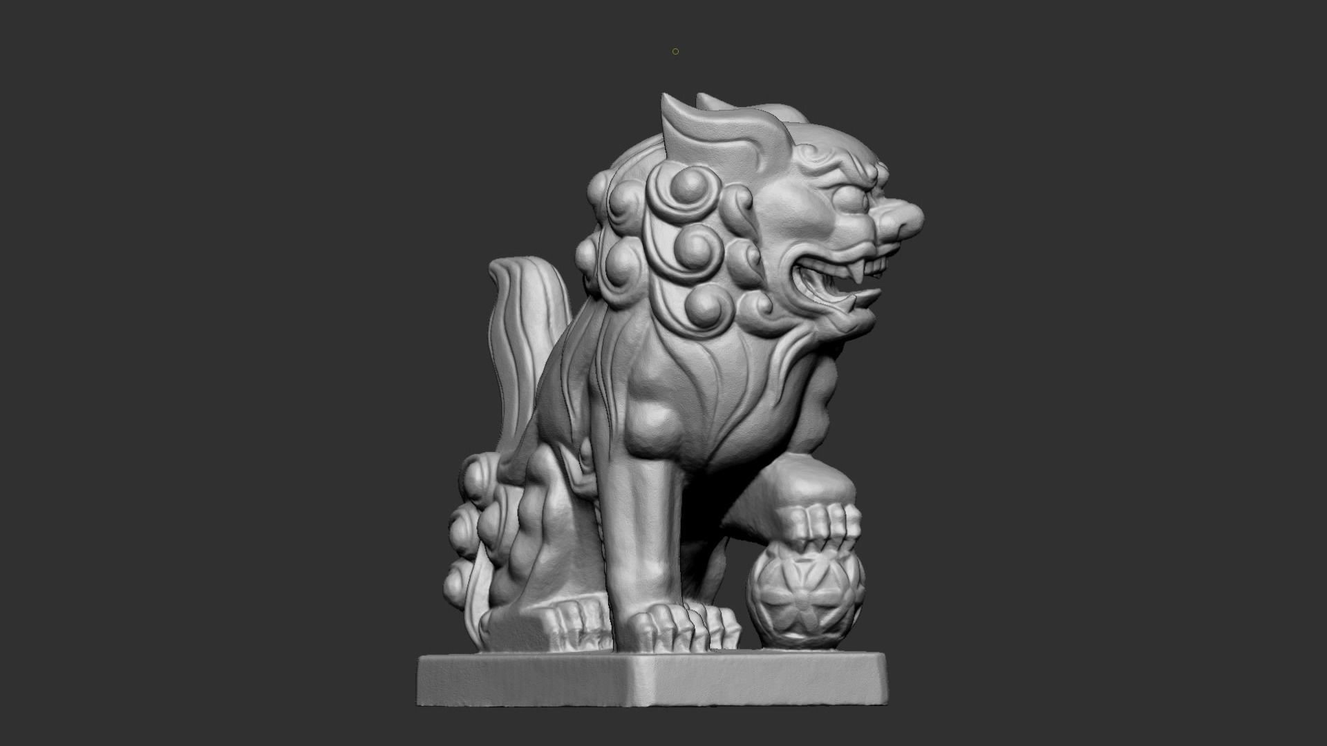 Lion Sculpture 3D print model_4