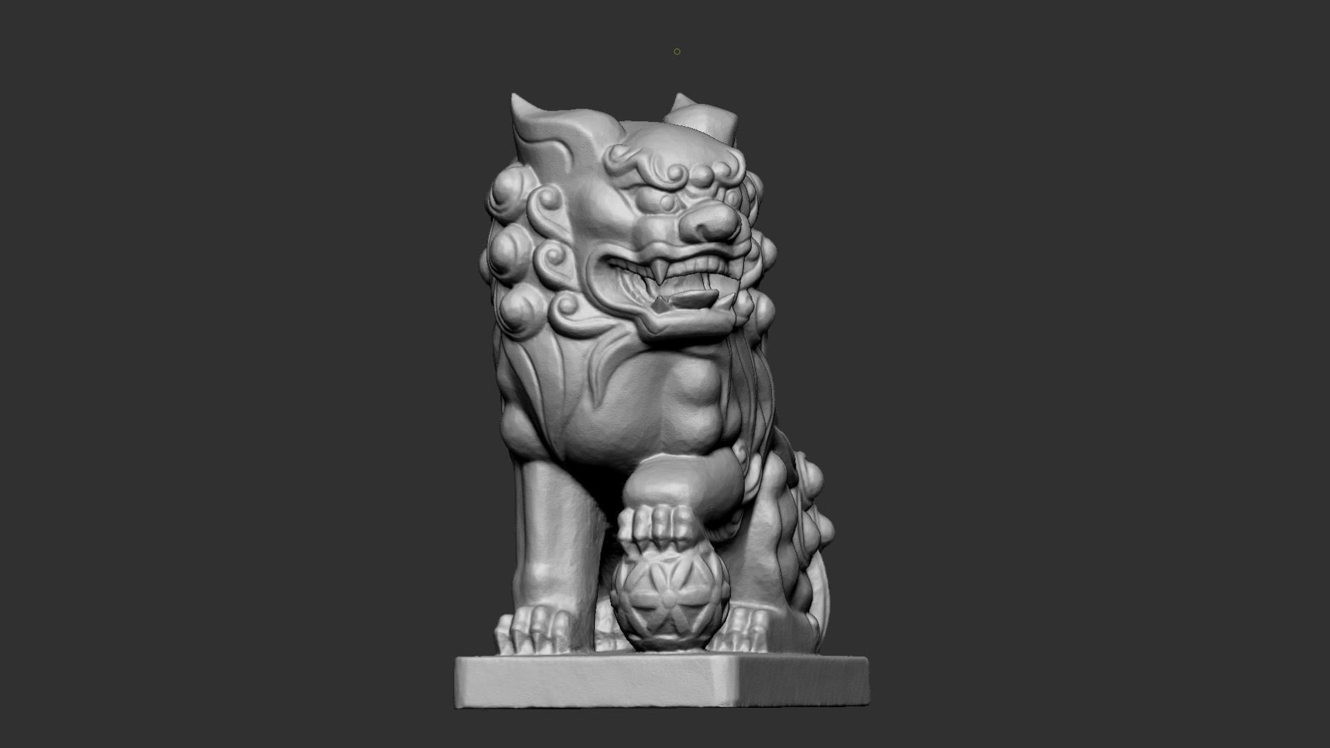 Lion Sculpture 3D print model_2