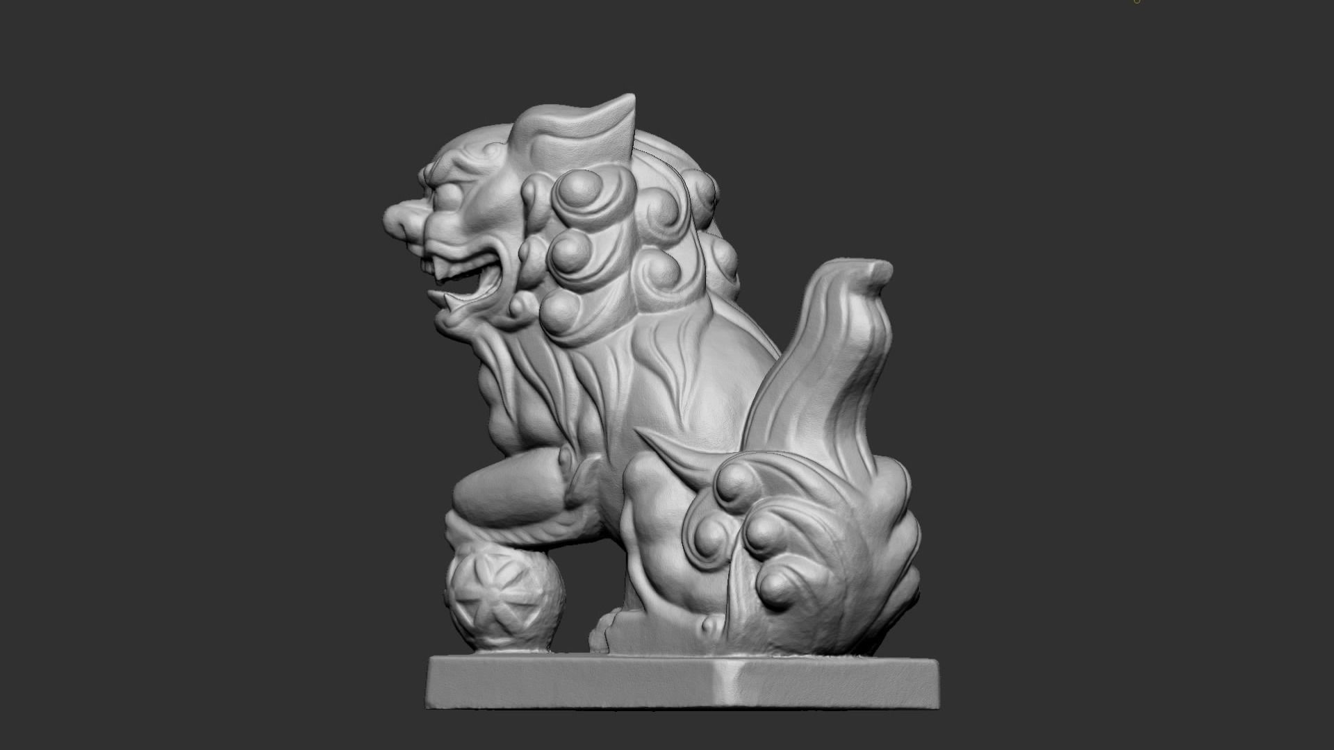 Lion Sculpture 3D print model_12