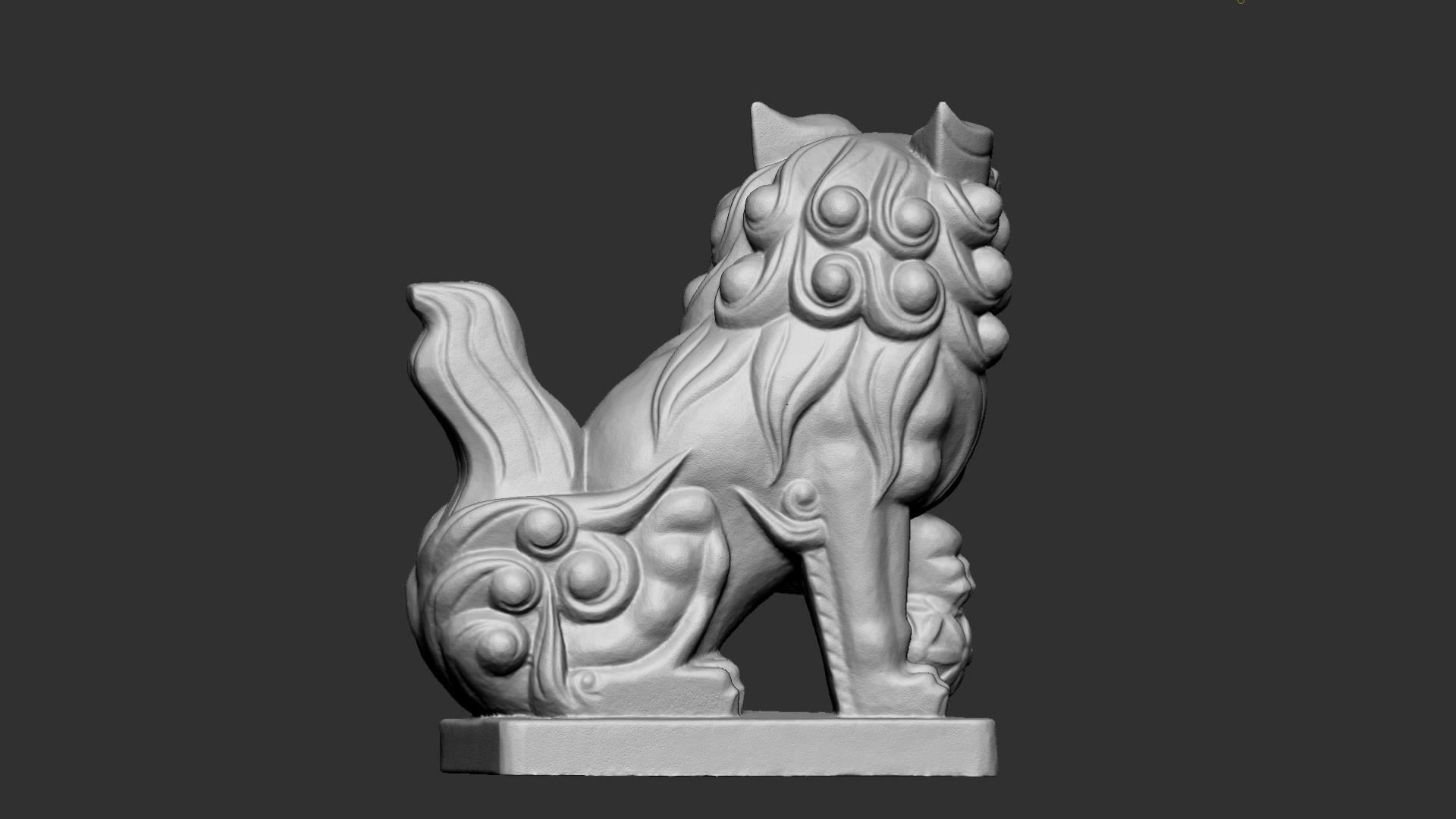 Lion Sculpture 3D print model_7