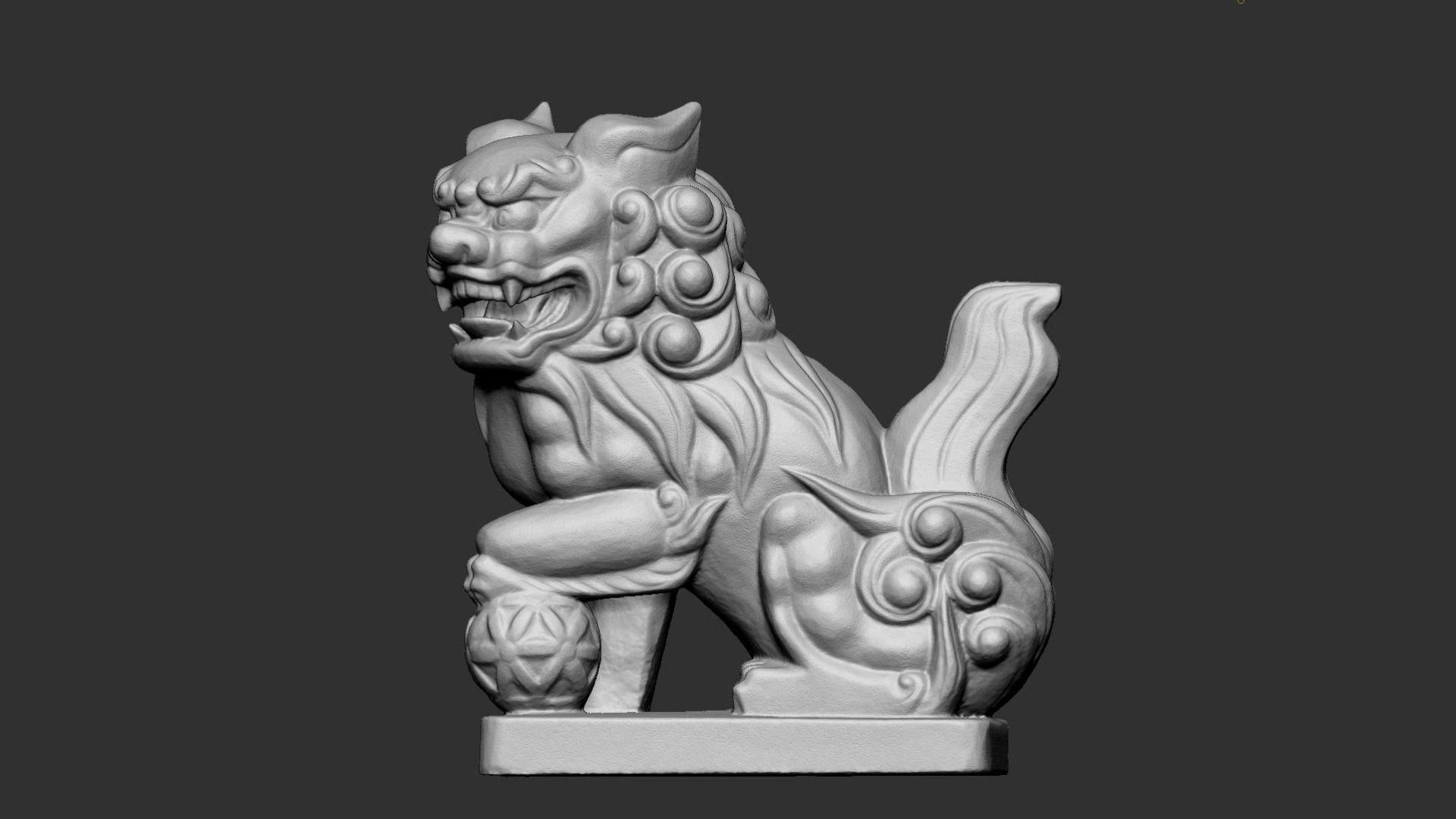 Lion Sculpture 3D print model_14