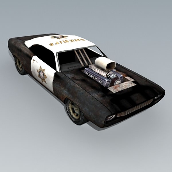 old PoliceCar Free low-poly 3D model_1