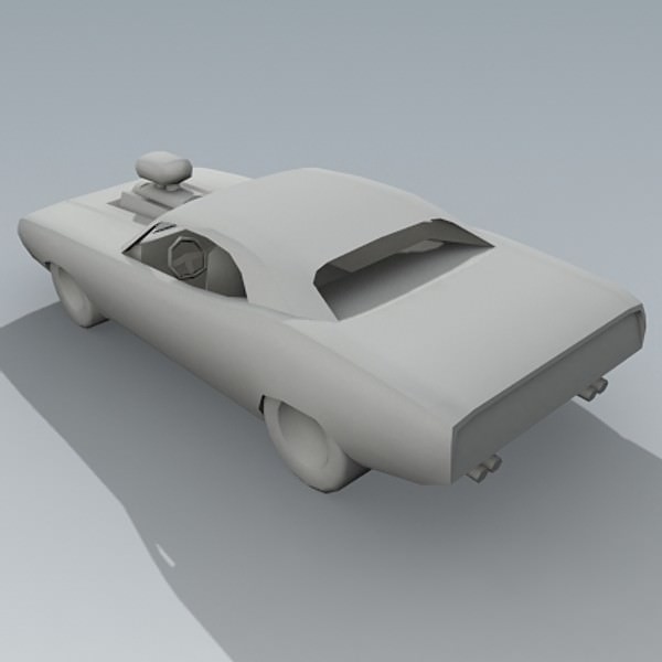 old PoliceCar Free low-poly 3D model_6