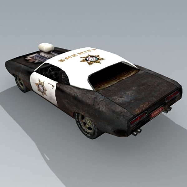 old PoliceCar Free low-poly 3D model_2