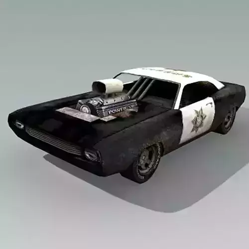 old PoliceCar Free low-poly 3D model