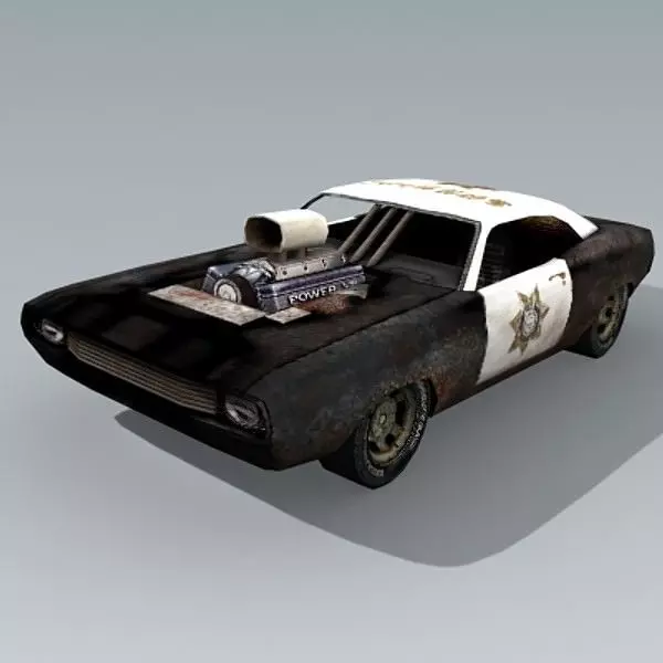 old PoliceCar Free low-poly 3D model_0