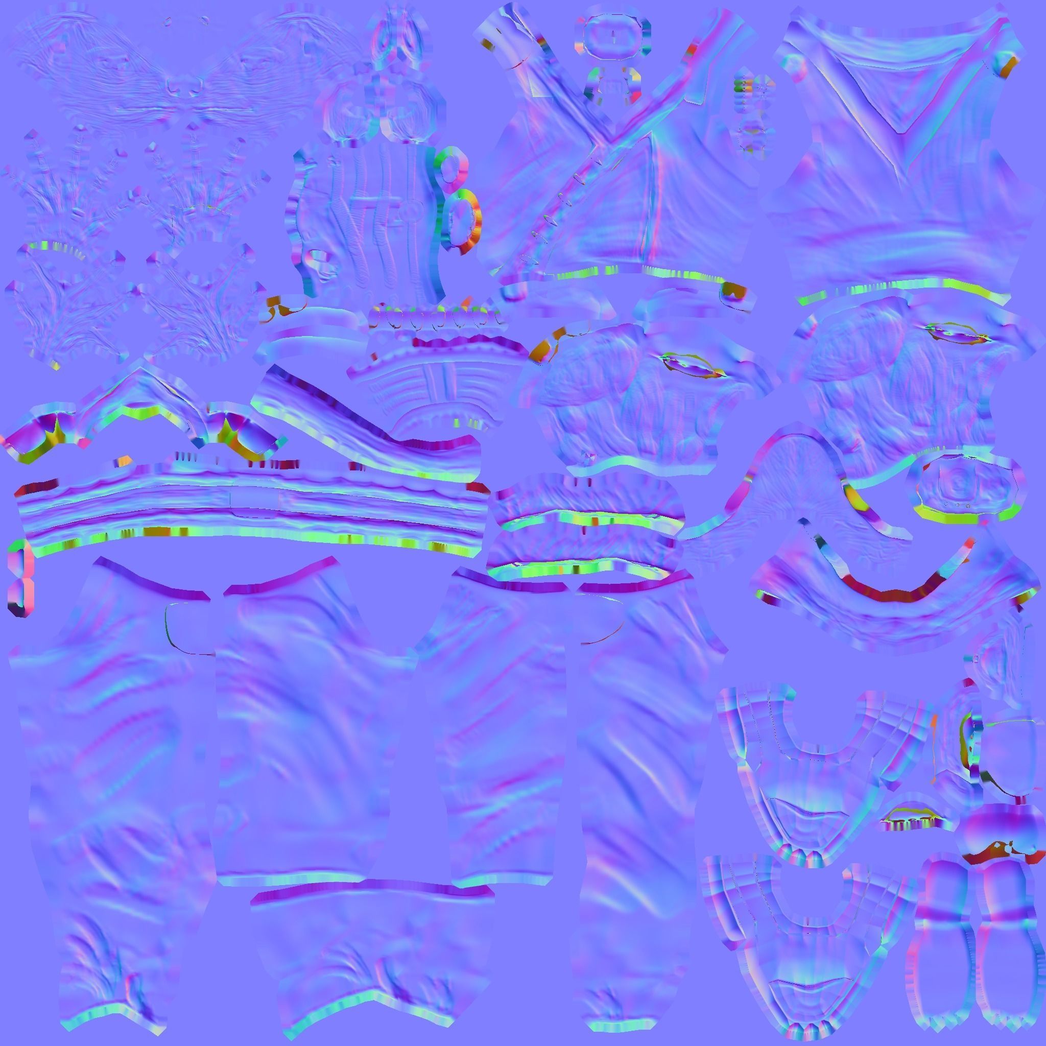 Humansize Rigged Wolf Character Low-poly 3D model_7