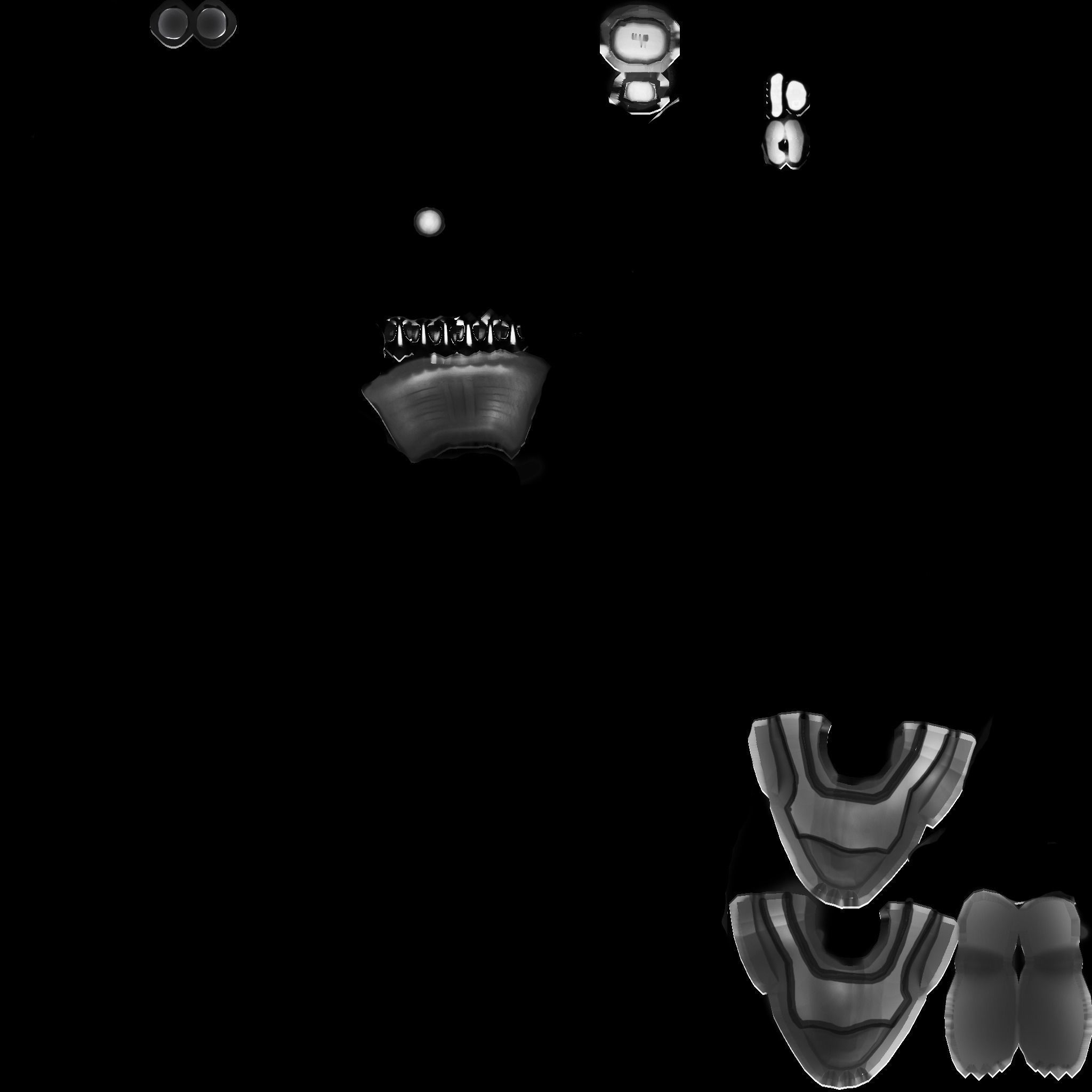 Humansize Rigged Wolf Character Low-poly 3D model_8