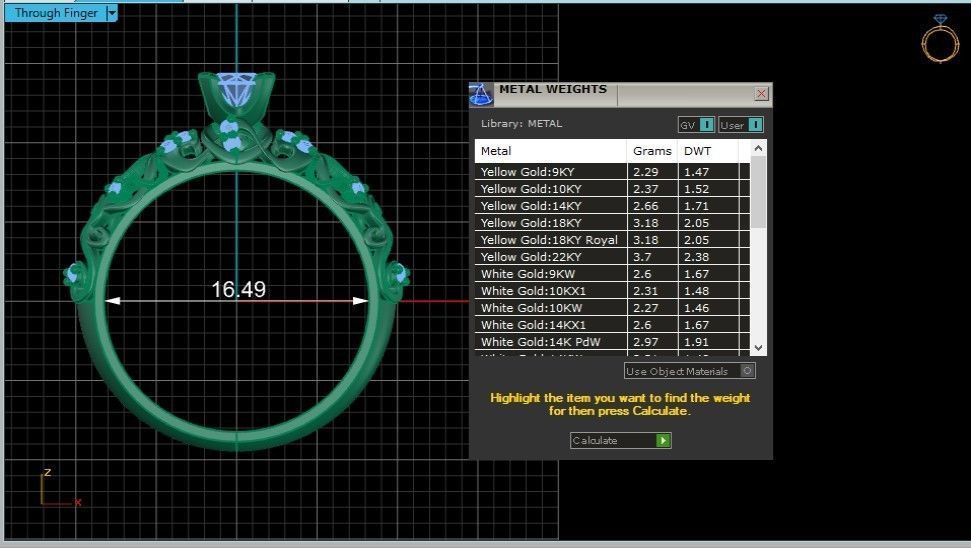 Solitaire ring 14 3D print model_3