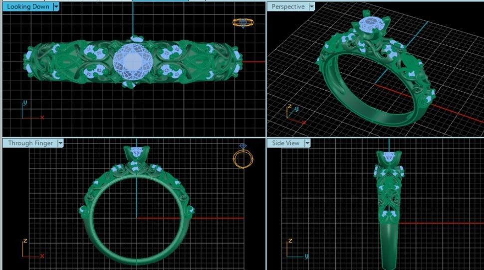 Solitaire ring 14 3D print model_5