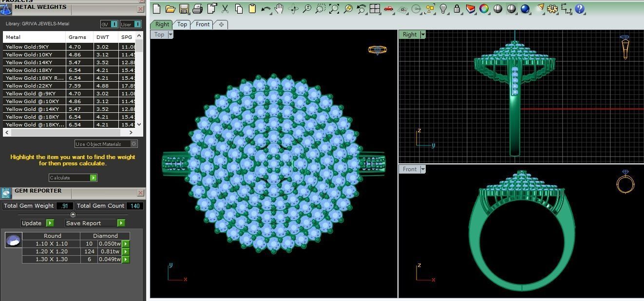 Big Vintage Diana Ring 3D print model_4