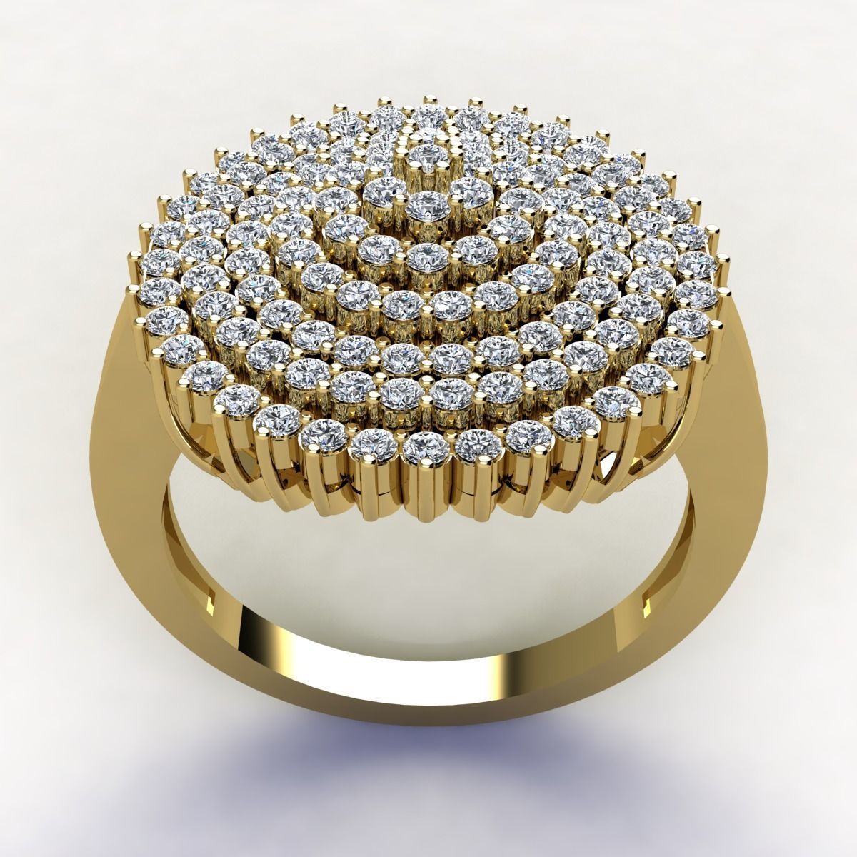 Big Vintage Diana Ring 3D print model_7