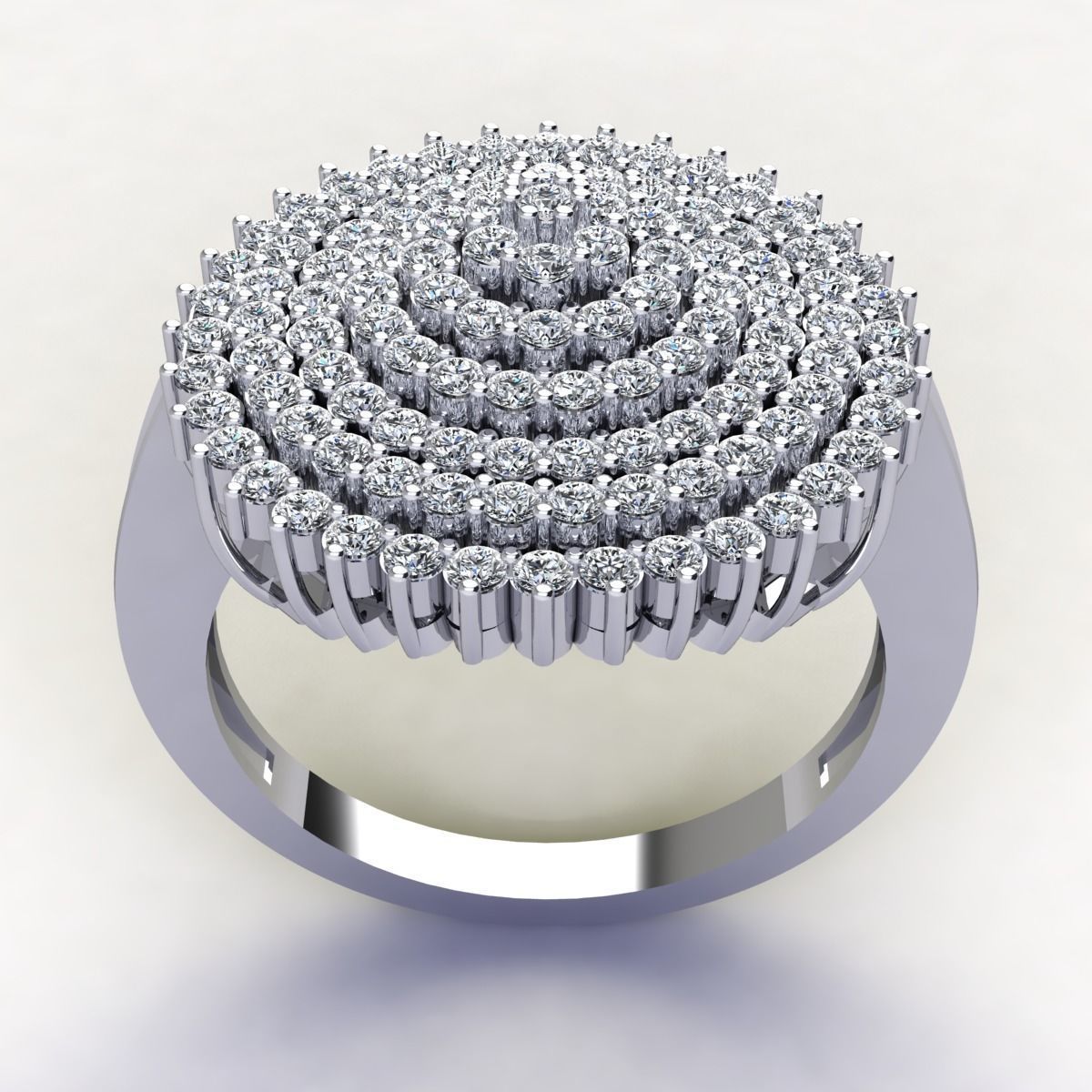 Big Vintage Diana Ring 3D print model_9