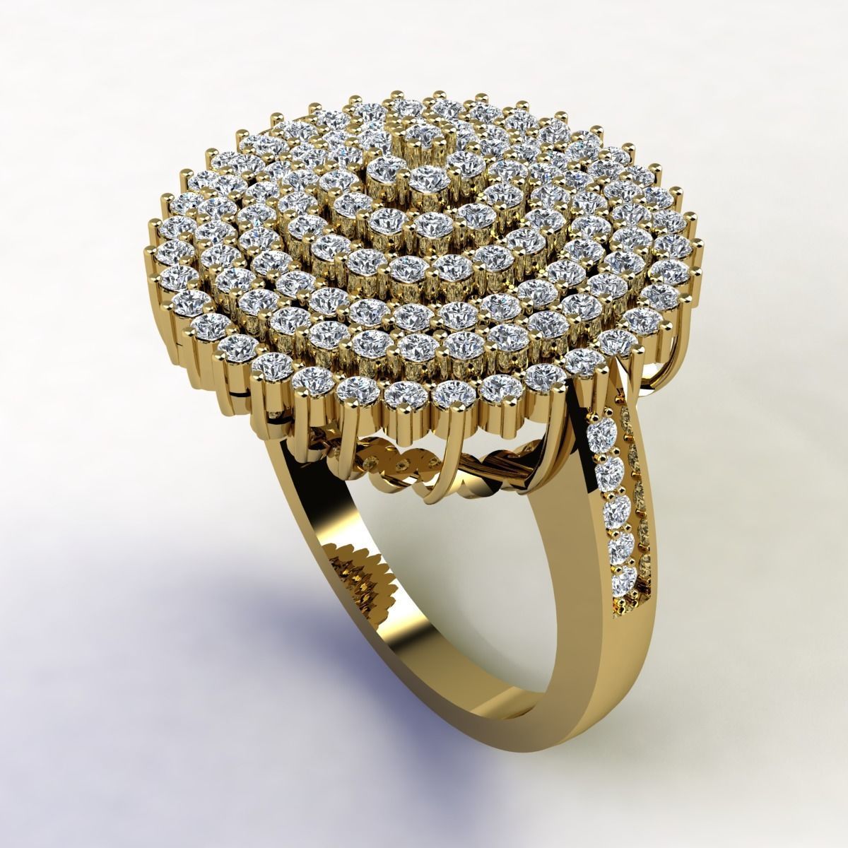 Big Vintage Diana Ring 3D print model_2