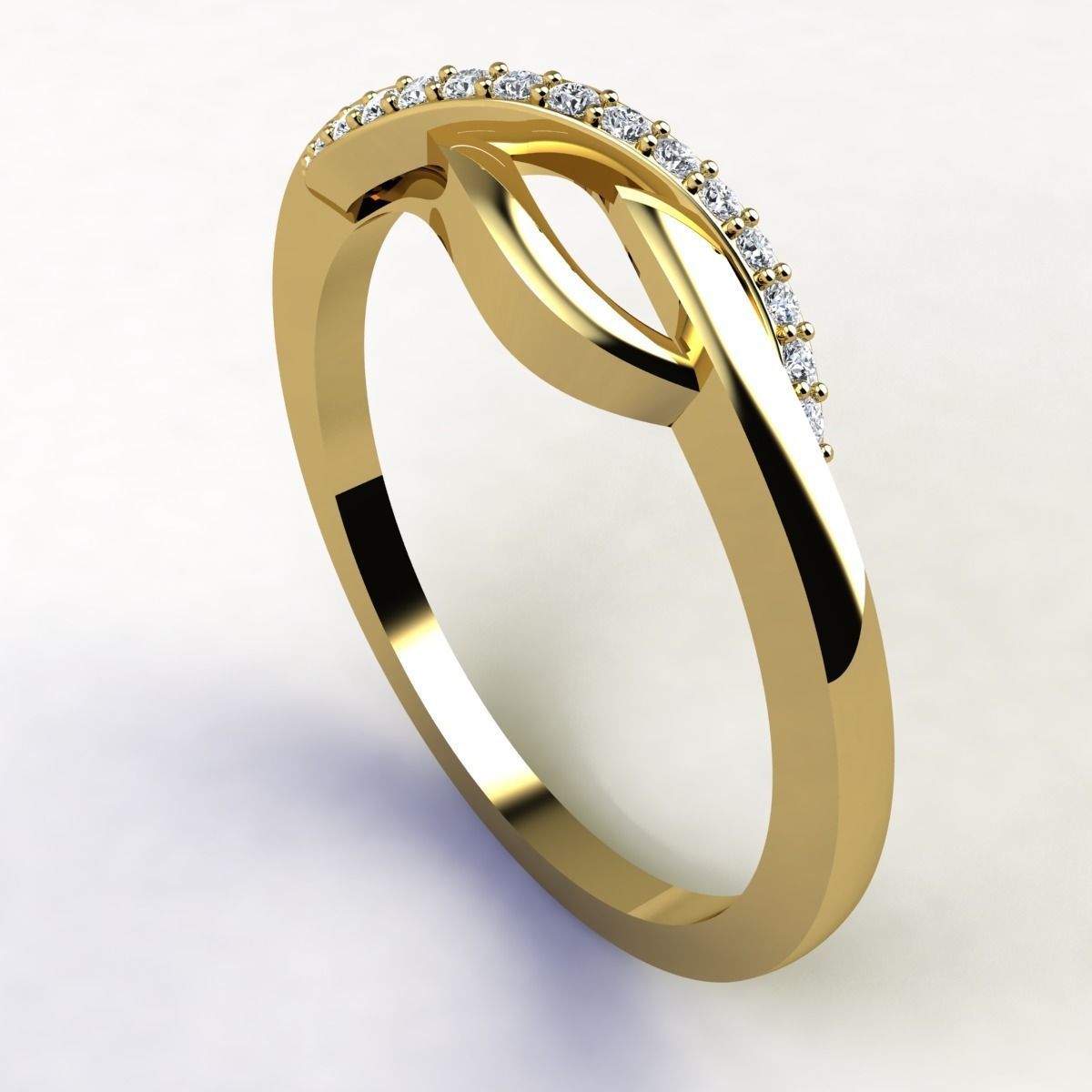 Diamond Ring  3D print model_2