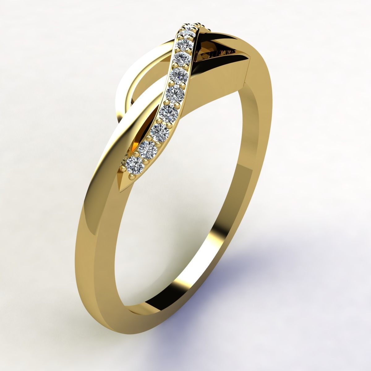 Diamond Ring  3D print model_1