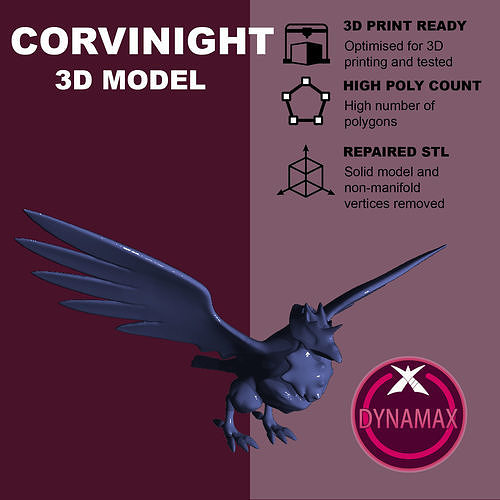 Pokemon - Corviknight Gigantamax 3D print model