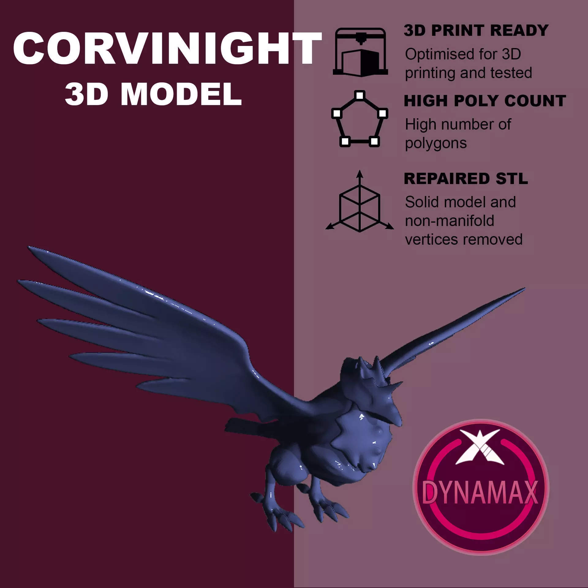 Pokemon - Corviknight Gigantamax 3D print model_0
