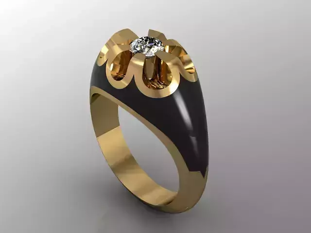 Black Enemal ring 41