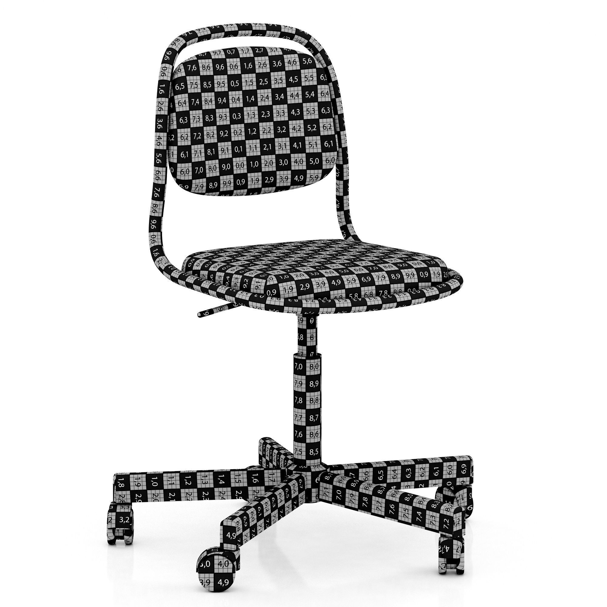 ORFJALL office chair with seat 3D model_8