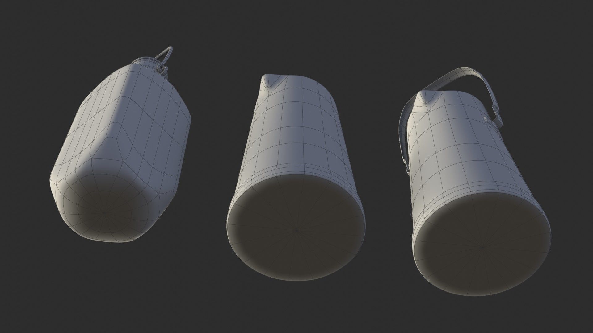 German Drink Containers WWII Low-poly 3D model_12