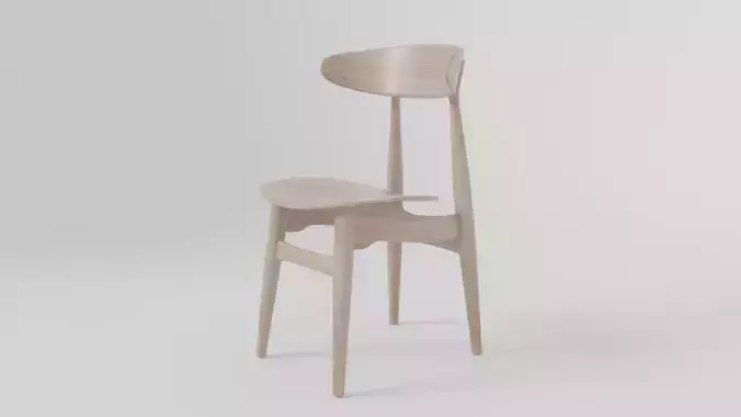 Curved wood chair