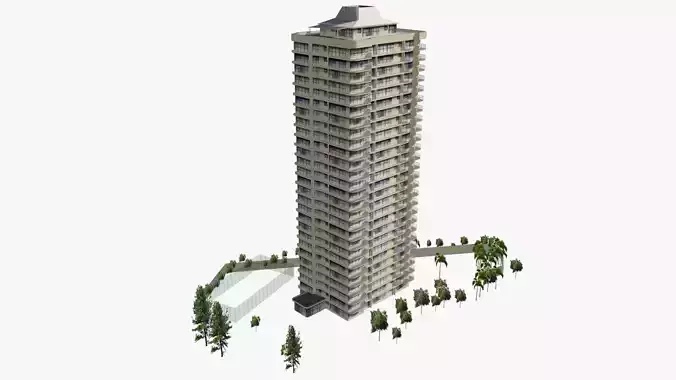 De Ville Apartments Low-poly 3D model