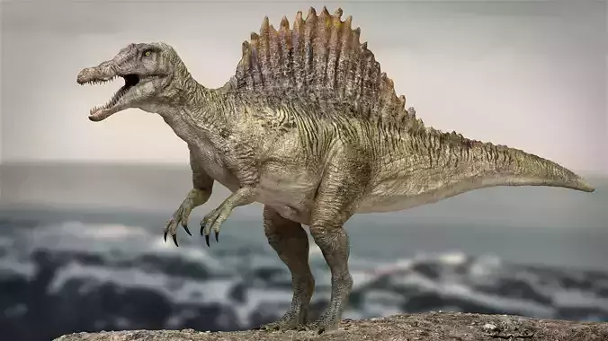 Spinosaurus Rigged 3D model Low-poly 3D model