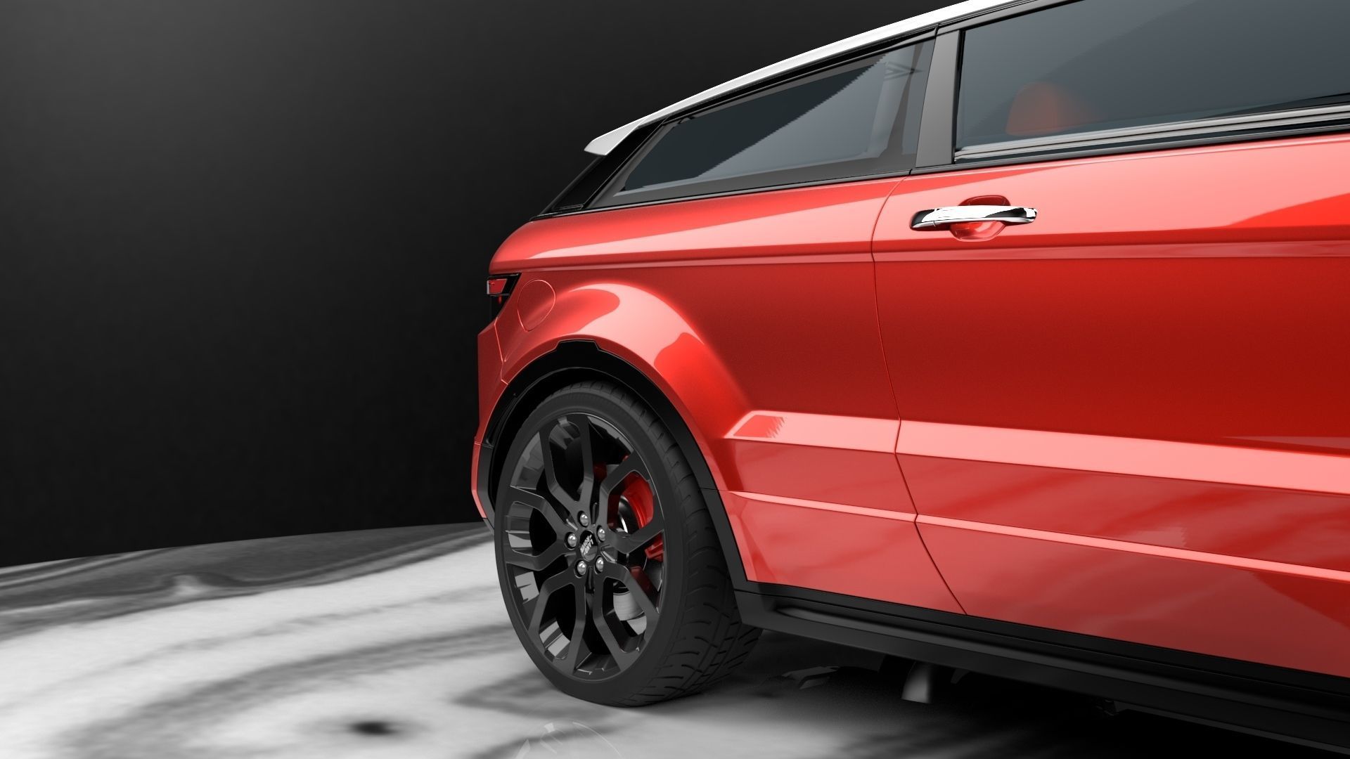 Range Rover Evoque Realistic 3D Car Model Low-poly 3D model_9