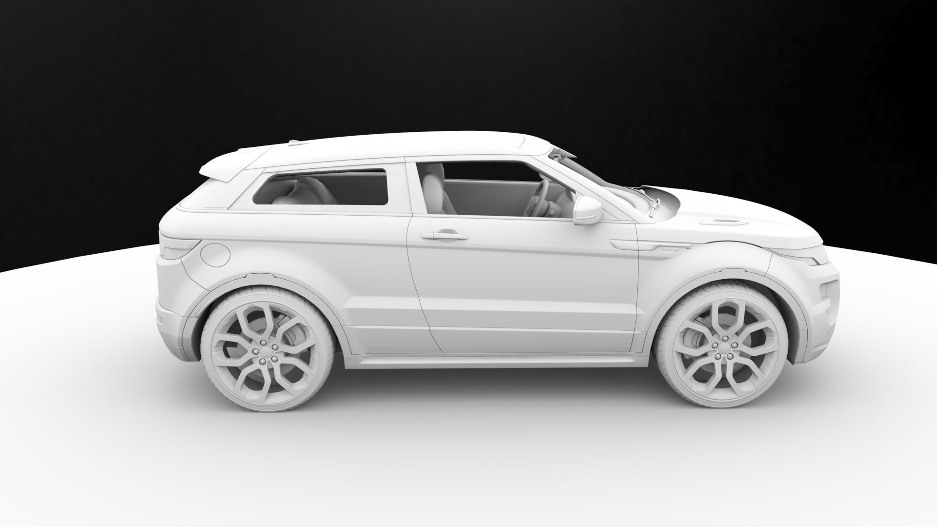 Range Rover Evoque Realistic 3D Car Model Low-poly 3D model_23